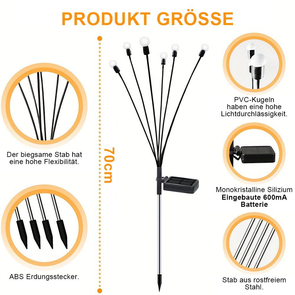 Sunicol LED Gartenleuchte 2 Stück Firefly günstig online kaufen