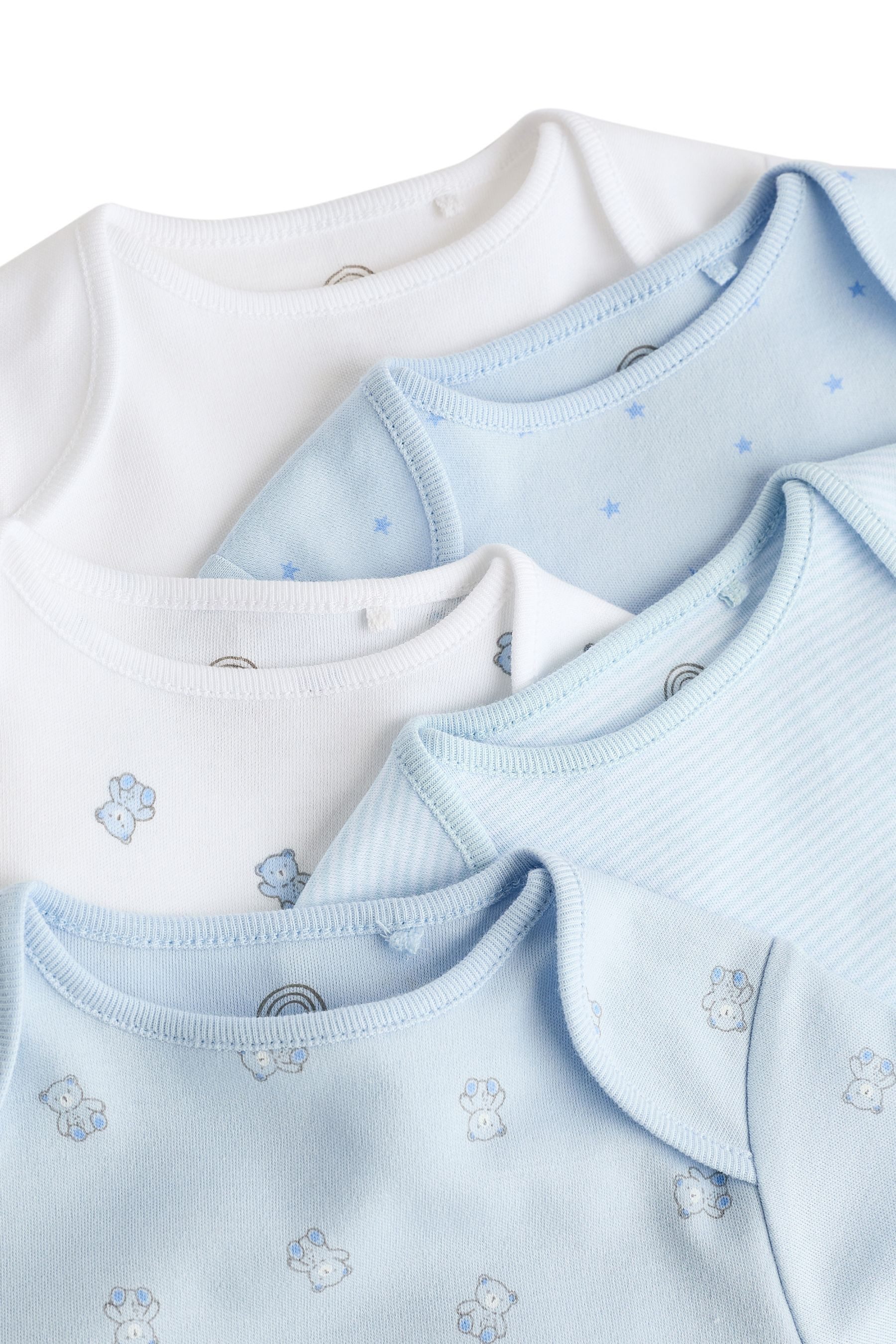 Next Kurzarmbody Kurzärmelige Baby-Bodys mit Bärendesign, 5er-Pack (5-tlg)