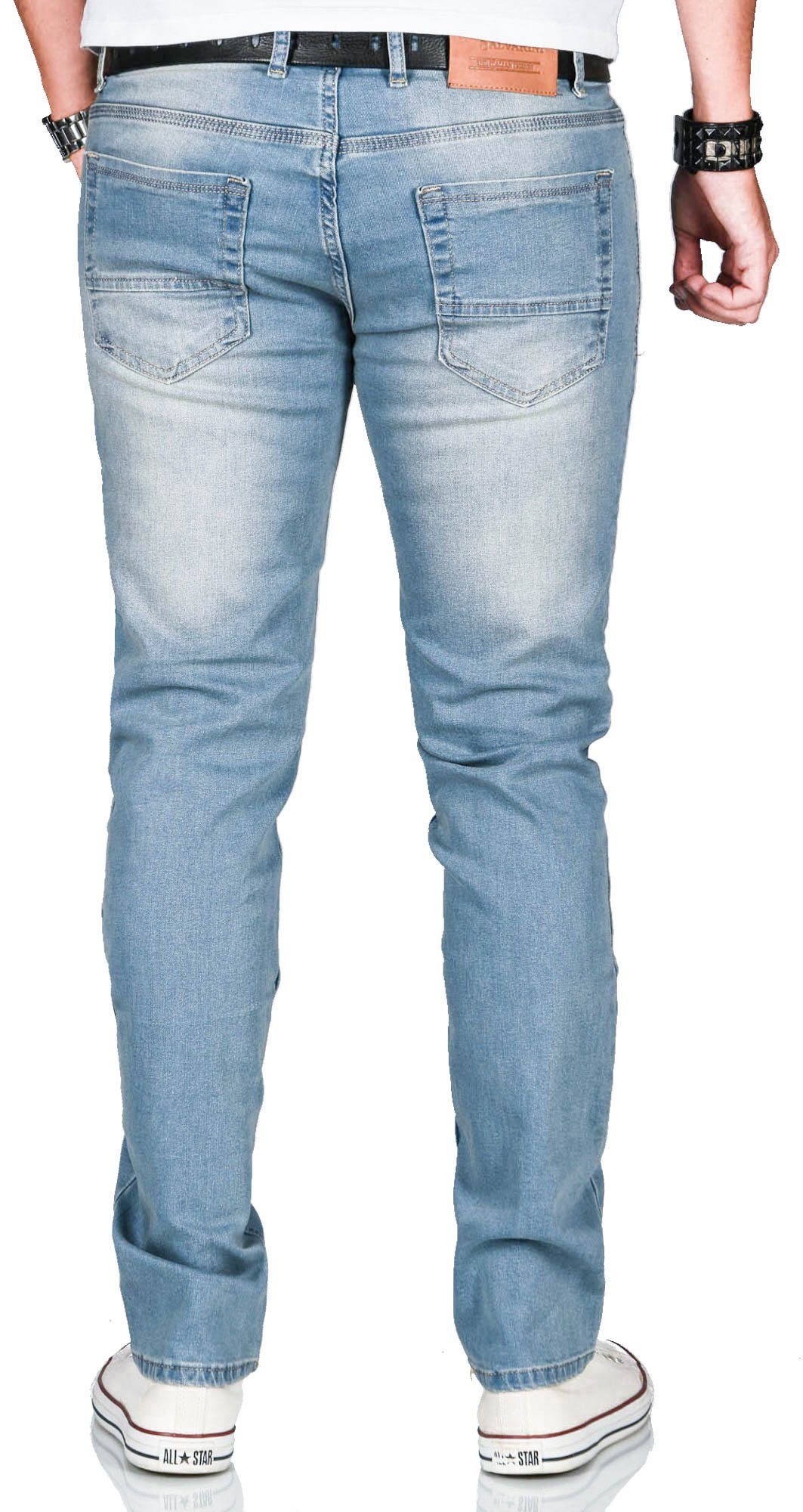 Alessandro Salvarini Slim-fit-Jeans ASCatania Used mit Mittelblau used mit - look 2% Effekt AS-162 Elasthan und