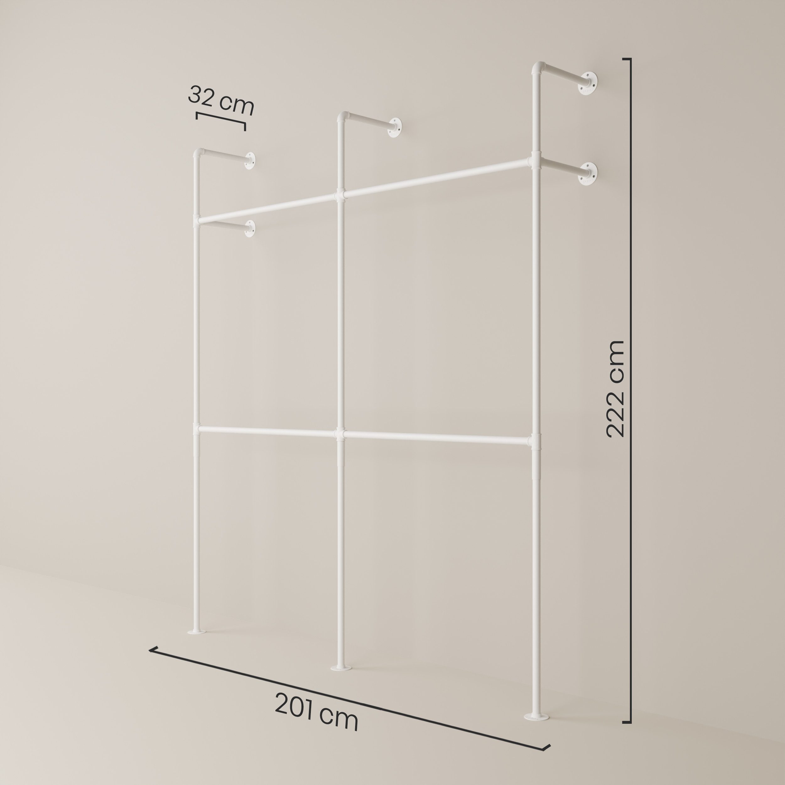 pamo. design Kleiderständer KIM DOUBLE Industrial günstig online kaufen