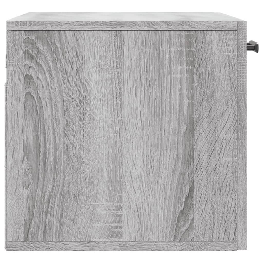 60x36,5x35 vidaXL Wandschrank (1-St) Sonoma cm Holzwerkstoff Fächerschrank Grau