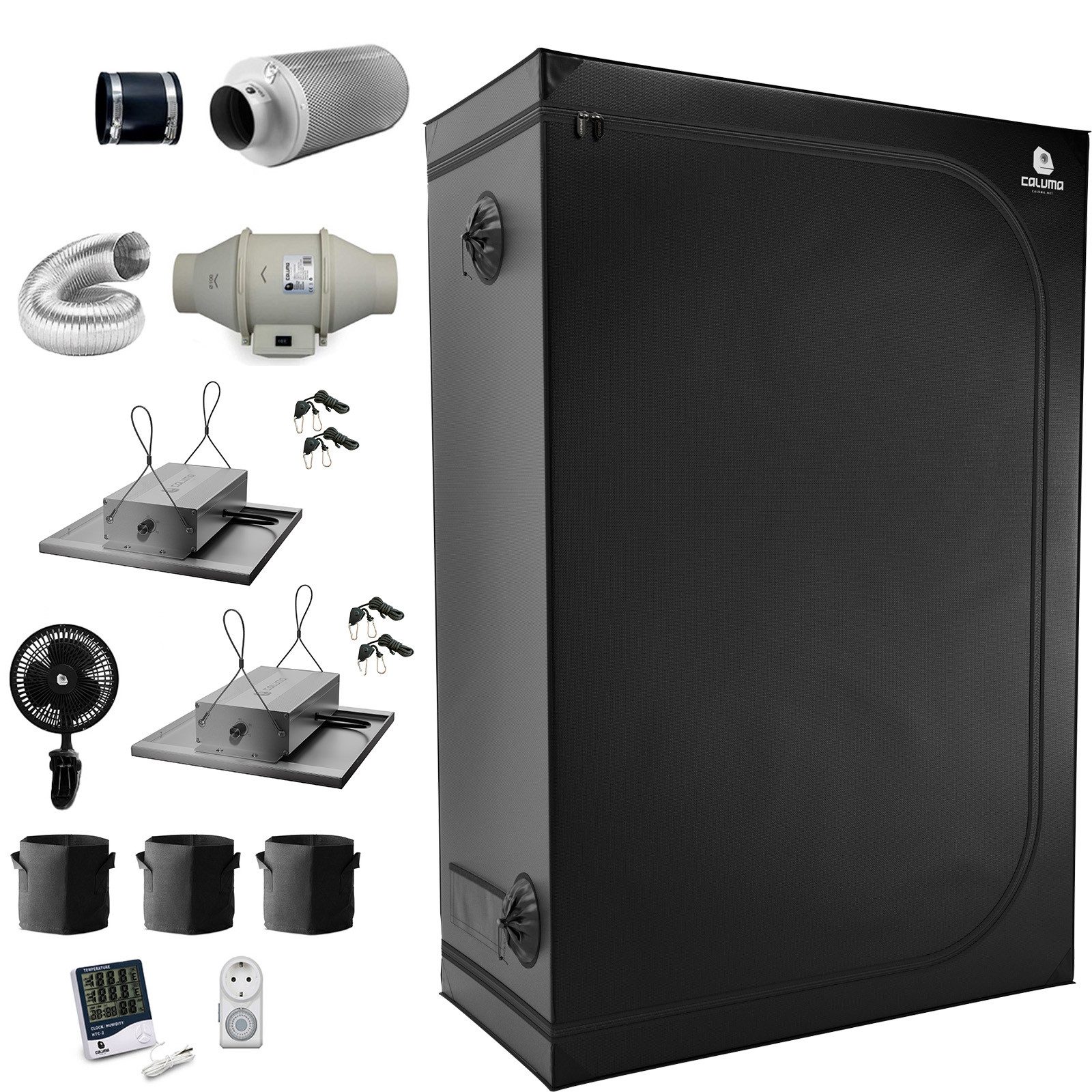 Green Spirit Gewächshaus Growbox Komplett Set 60x120 cm Growzelt 150W (2x75 günstig online kaufen