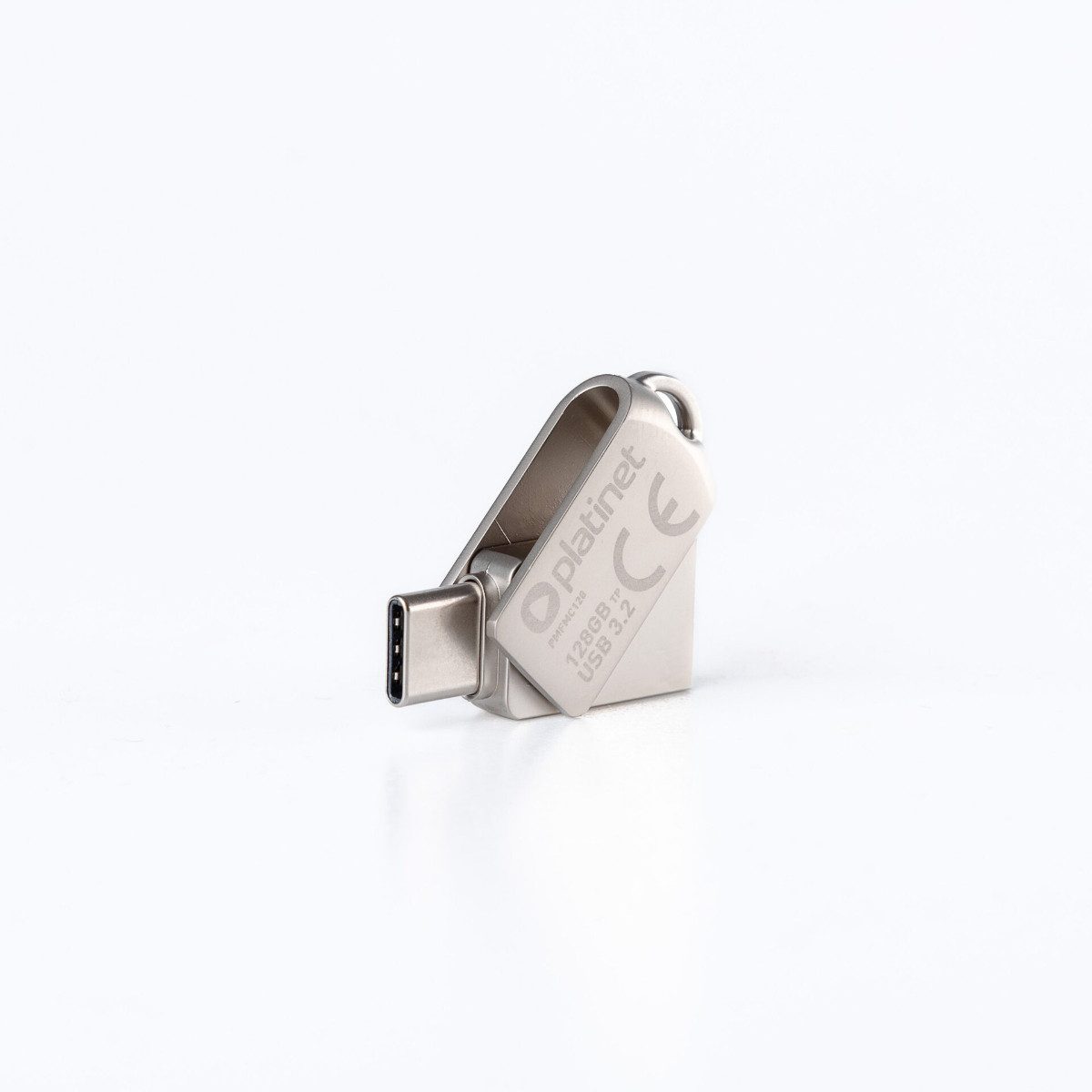Platinet PMFMC128 USB-Stick (USB USB-Version: USB 3.2, 128 GB, USB-A + USB-C, USB 3.2 und wasserfestes Metallgehäuse)