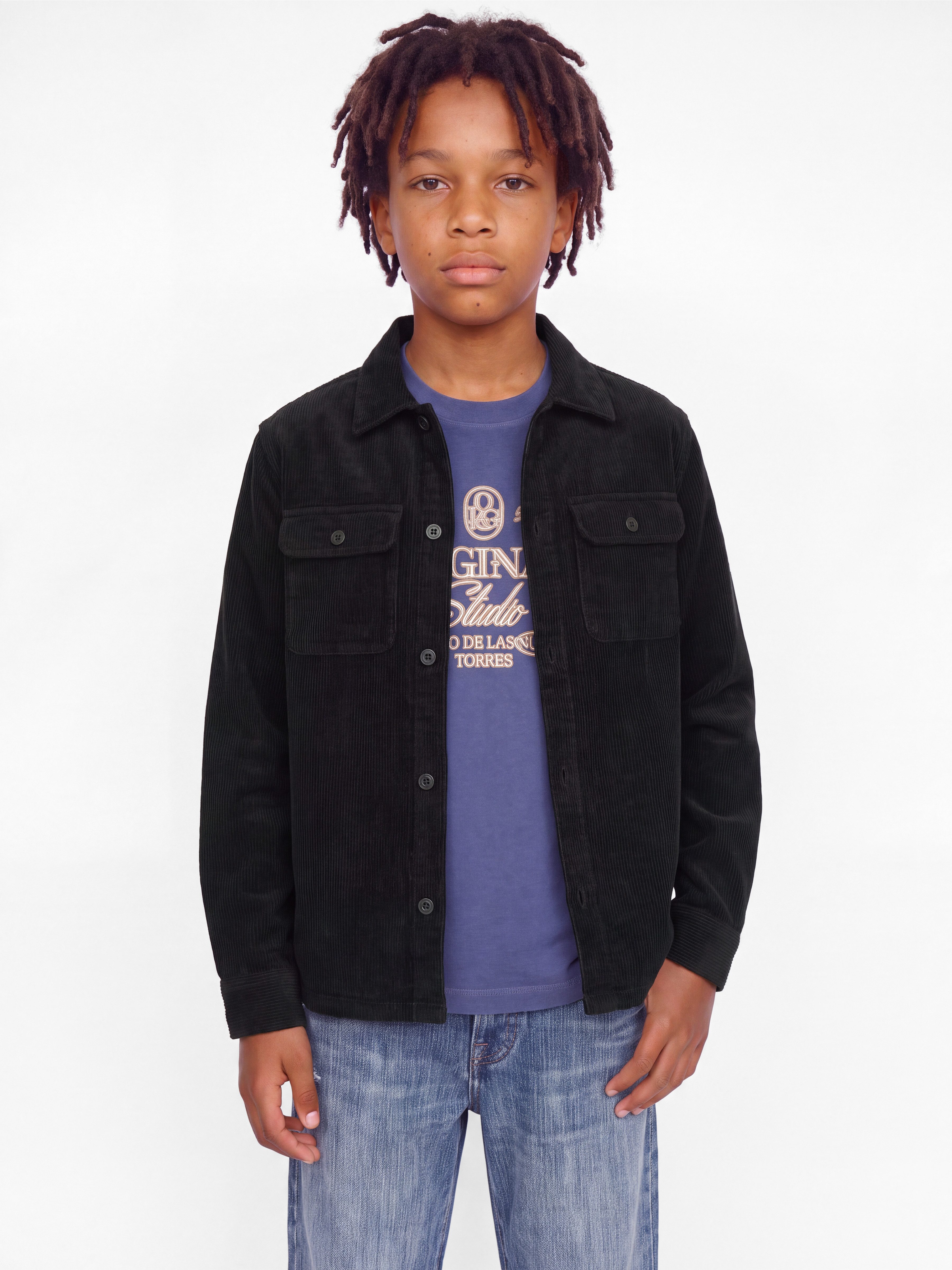 Jack & Jones Junior Langarmhemd JJEREGENT CORD OVERSHIRT LS JNR Baumwolle, locker geschnitten