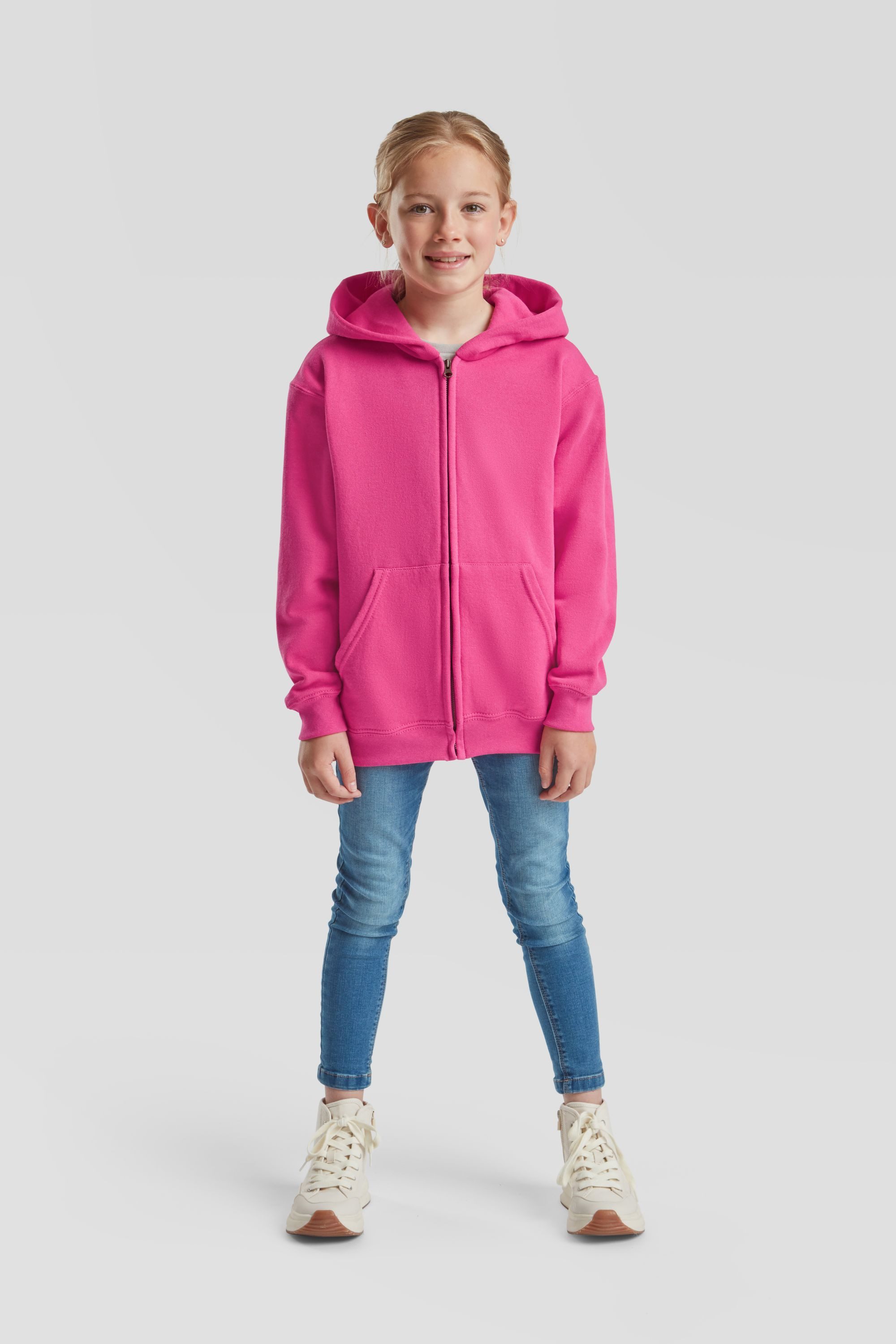 Fruit of the Loom Sweatjacke Classic Hooded Sweat Jacket Kids – Bild 2 von 5