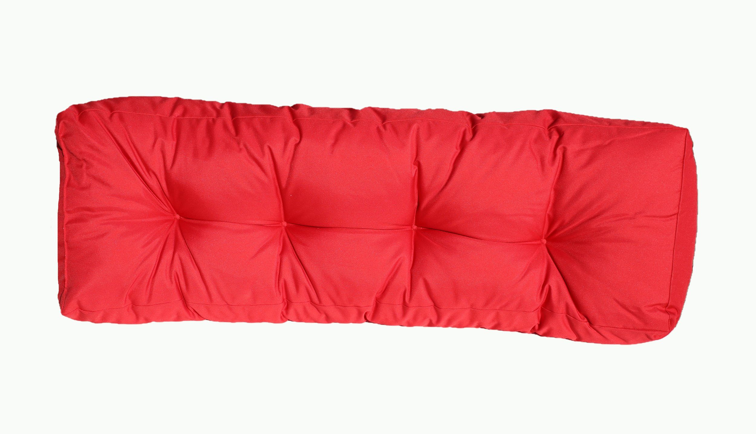 Haus und Deko Sitzkissen Palettensitzkissen Set 120x80 cm und 120x40 cm Outdoor Rückenkissen Rot