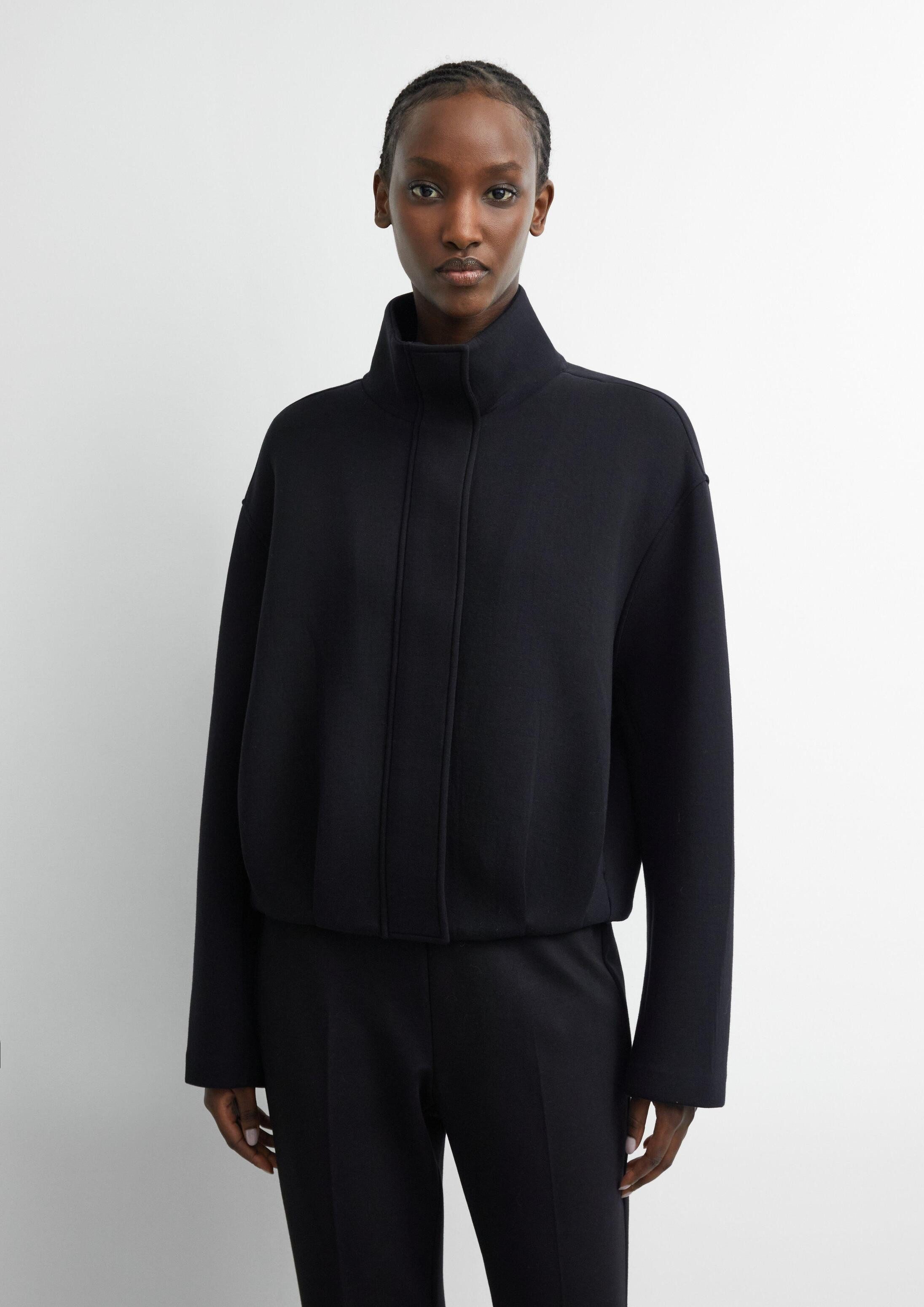 comma Funktionsjacke Sweatshirt Scuba-Blouson mit Funnelneck