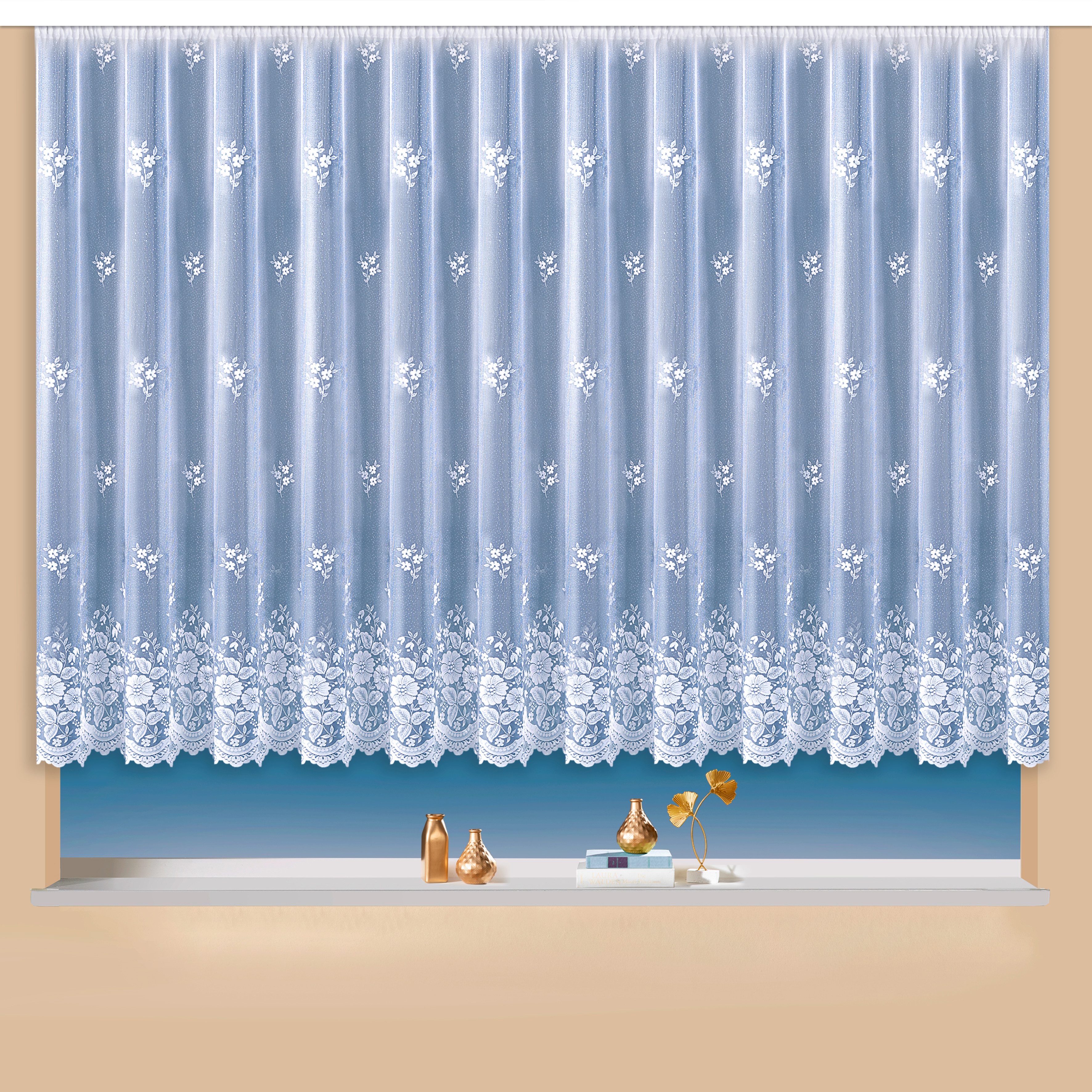 Weckbrodt Gardine Verona (1 St), Kräuselband, halbtransparent, Jacquard, Ja günstig online kaufen