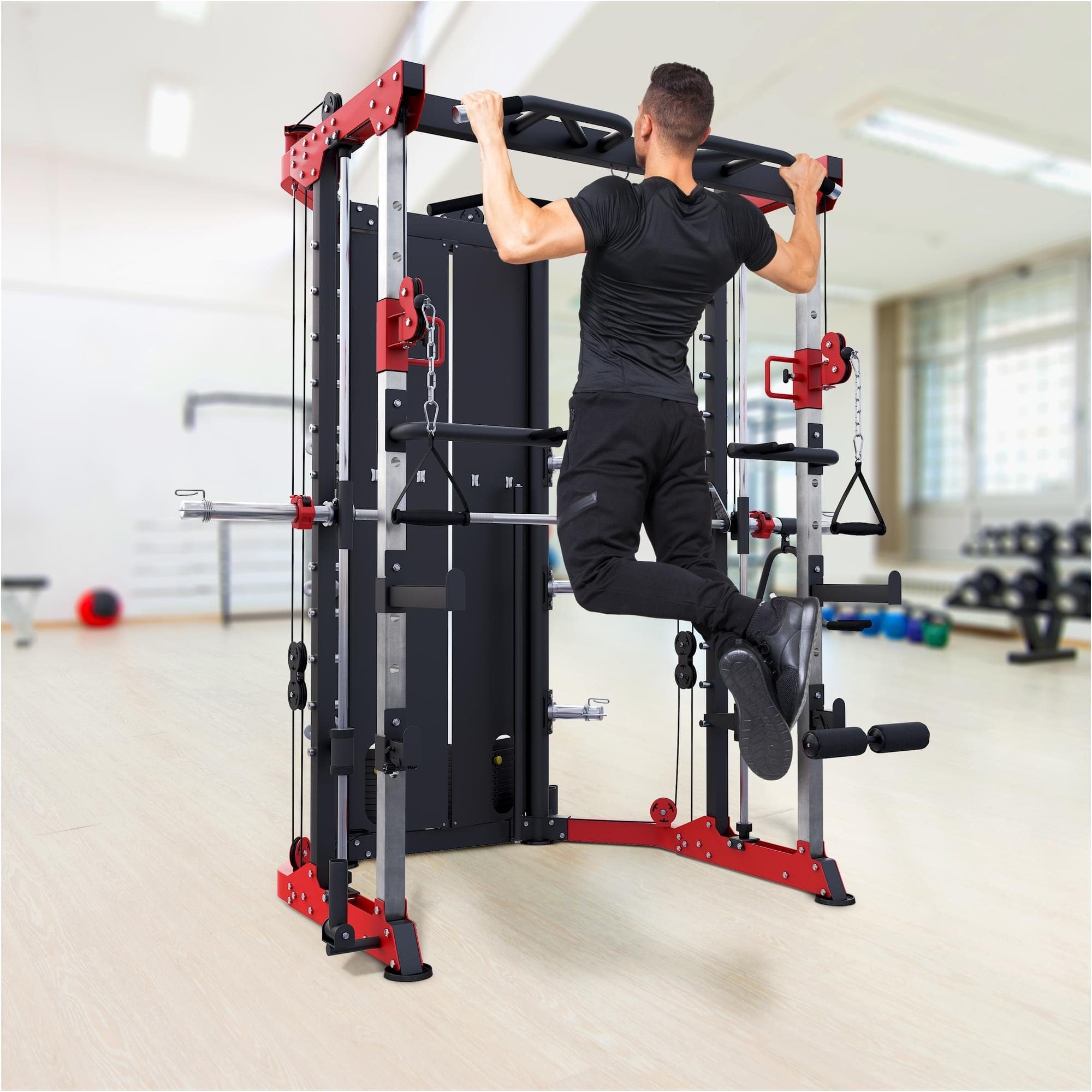 (1-tlg) Power Kabelzug, Olympia SPORTS Klimmzugstange, GORILLA inkl. Rack Dip-Station, Langhantel,