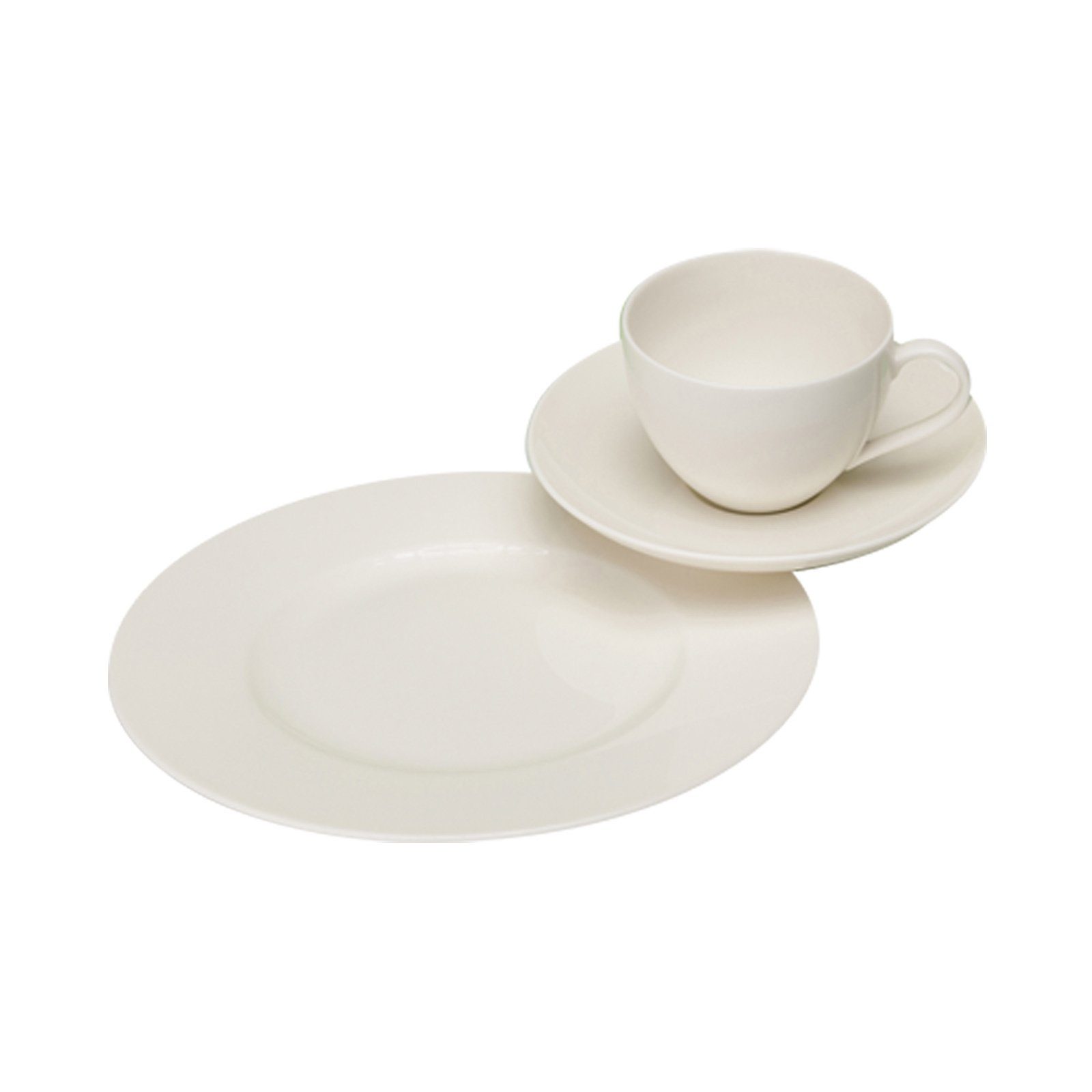 vivo Villeroy & Boch Group Kombiservice Basic White Kaffee Set 18er Set (18-tlg), Porzellan