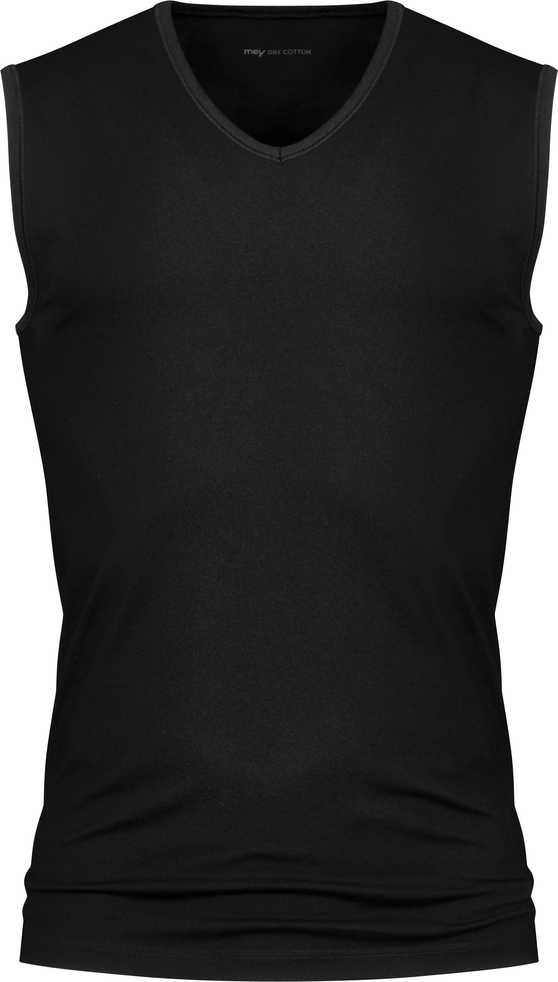 Mey Tanktop Dry Cotton mit V-Ausschnitt, breite Träger, Single Jersey-Qualität