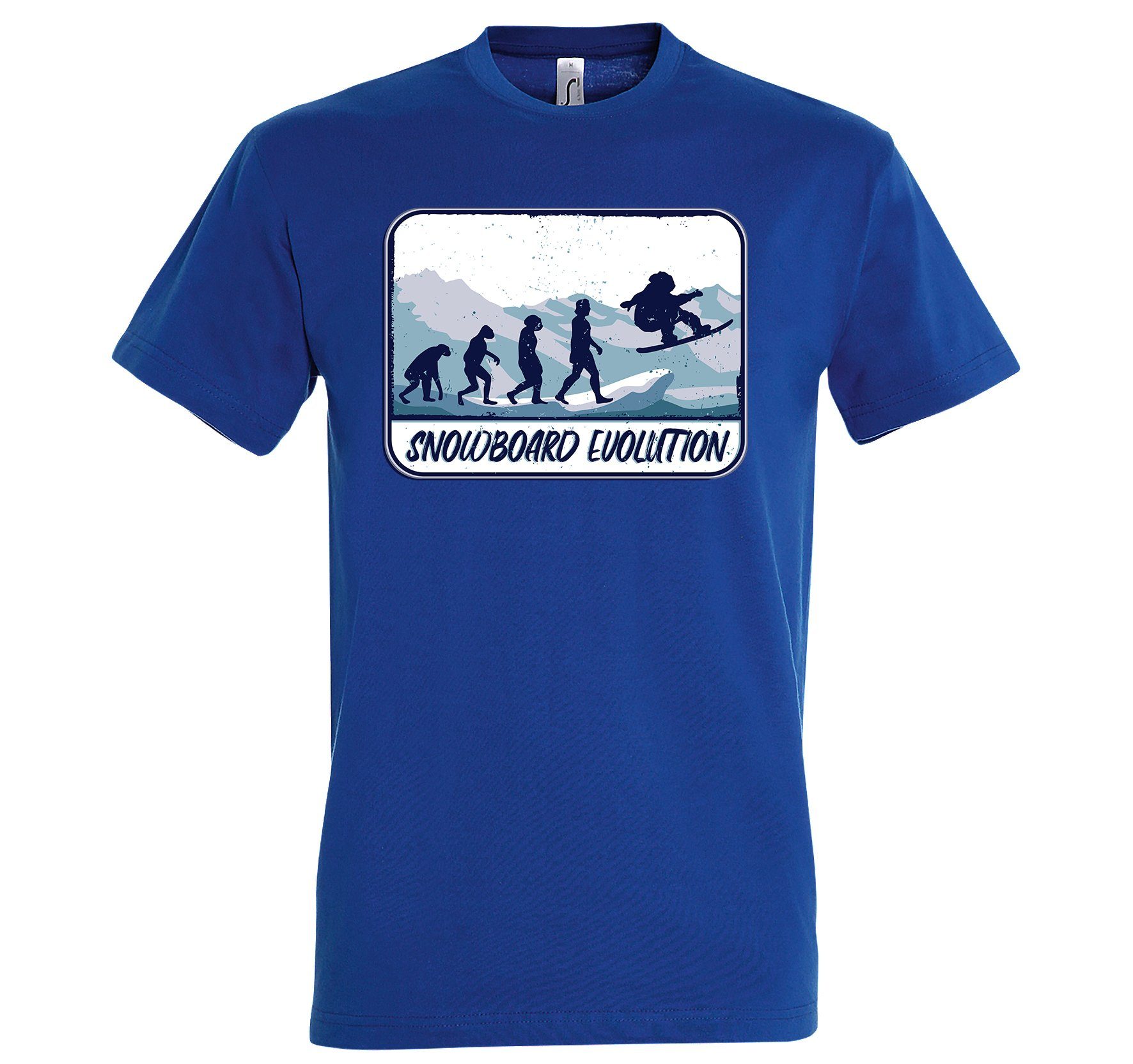 Youth Designz T-Shirt Snowboard Evolution Herren Shirt mit trendigem Frontprint Royalblau