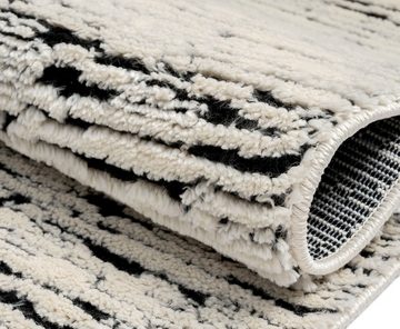 Hochflor-Teppich Moroccan Rockface, Myflair Möbel & Accessoires, rechteckig, Höhe: 24 mm, modern, marokkanisches Design, meliert, flauschig weich, mit Fransen