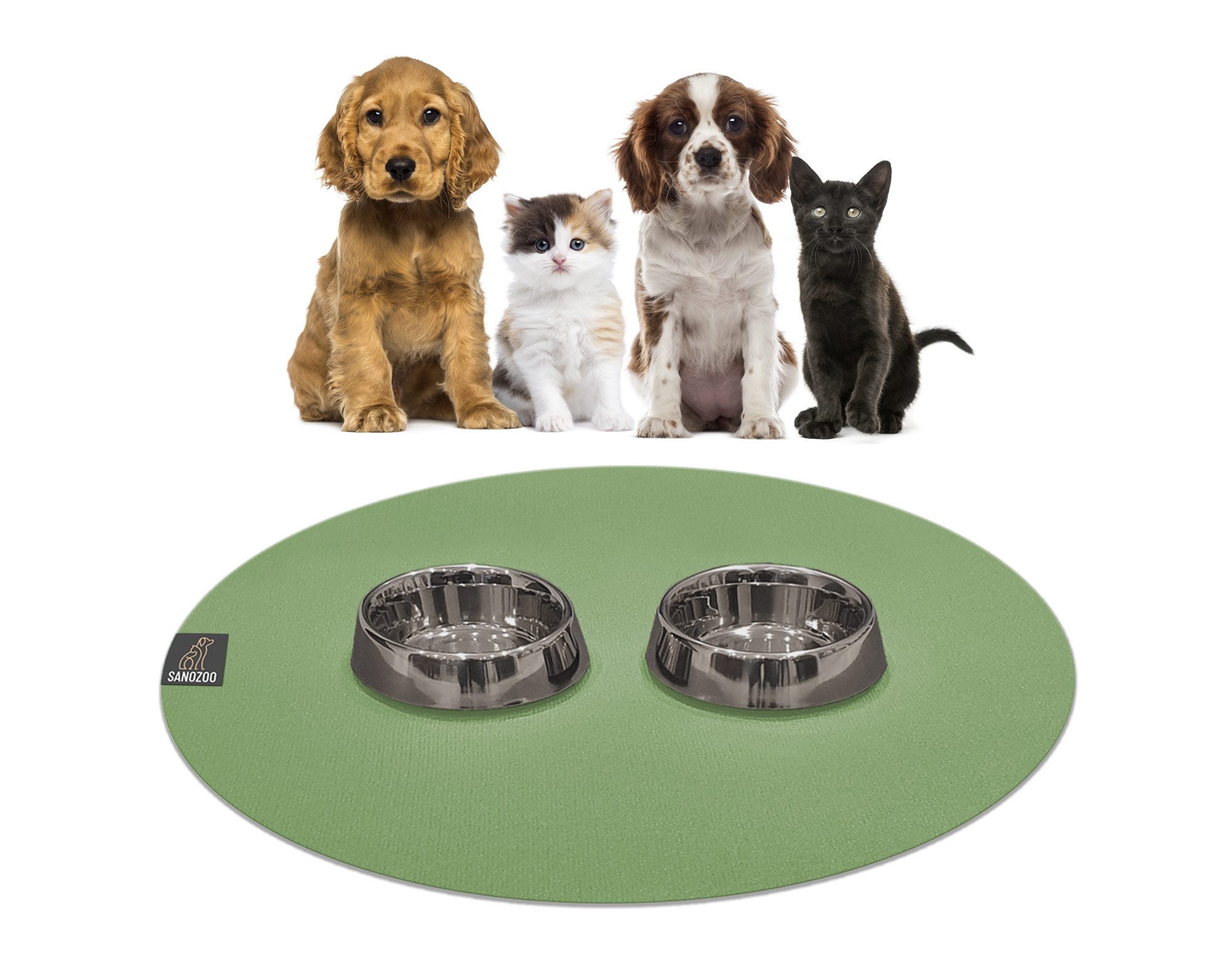 Sanozoo Napfunterlage Öko-Tex & Made in Germany, 1-St., für Hunde & Katzen in Eckig, Rund, Halbrund oder Eckrund