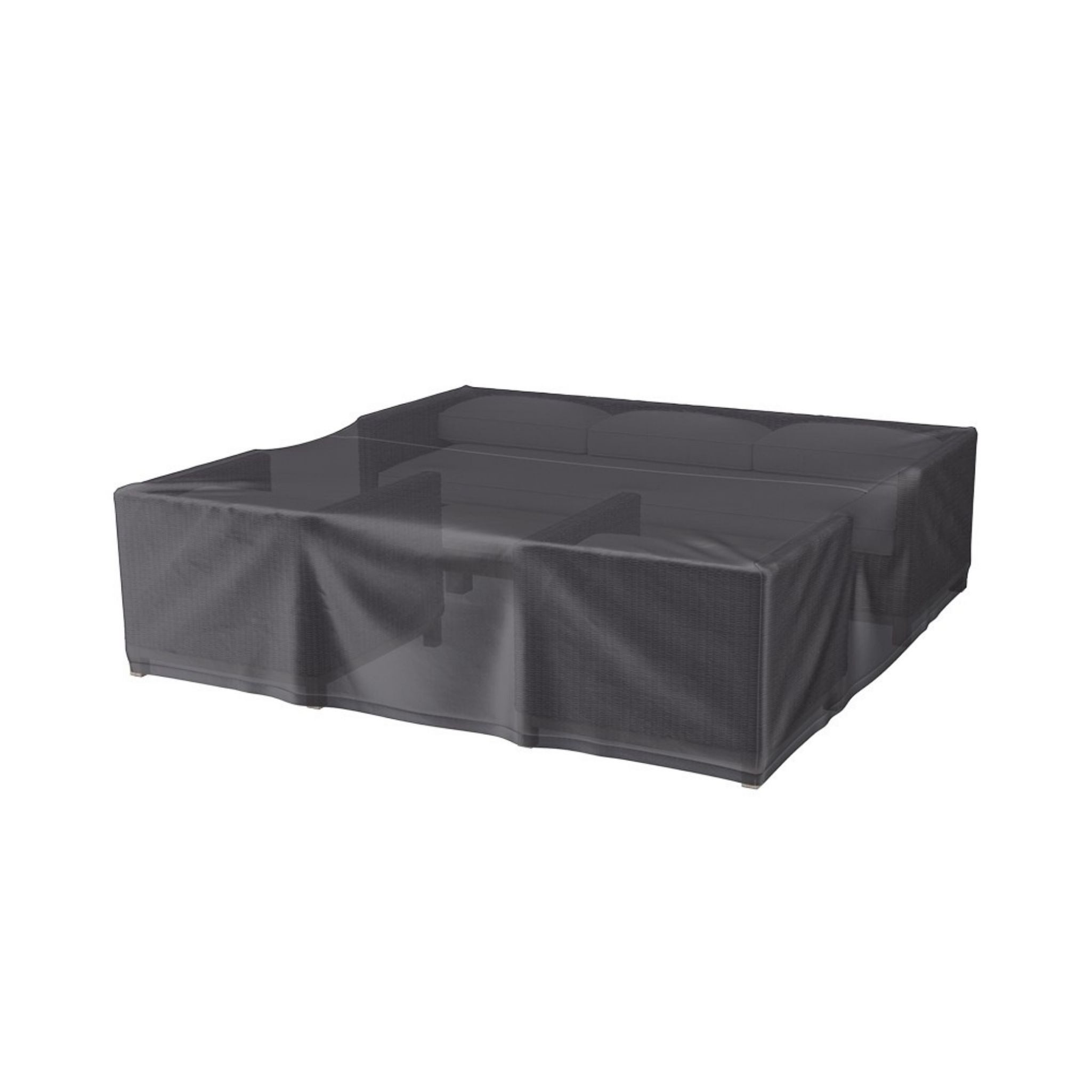 MR.DEKO Gartenmöbel-Schutzhülle bene protect Schutzhülle Loungemöbel 300 x 250 x 70 (Inklusive Aufbewahrungstasche – ideal für Tische, 1-St), Mit Zugband & Stopper – robuster Schutz, Maße 300 x 250 x 70 cm