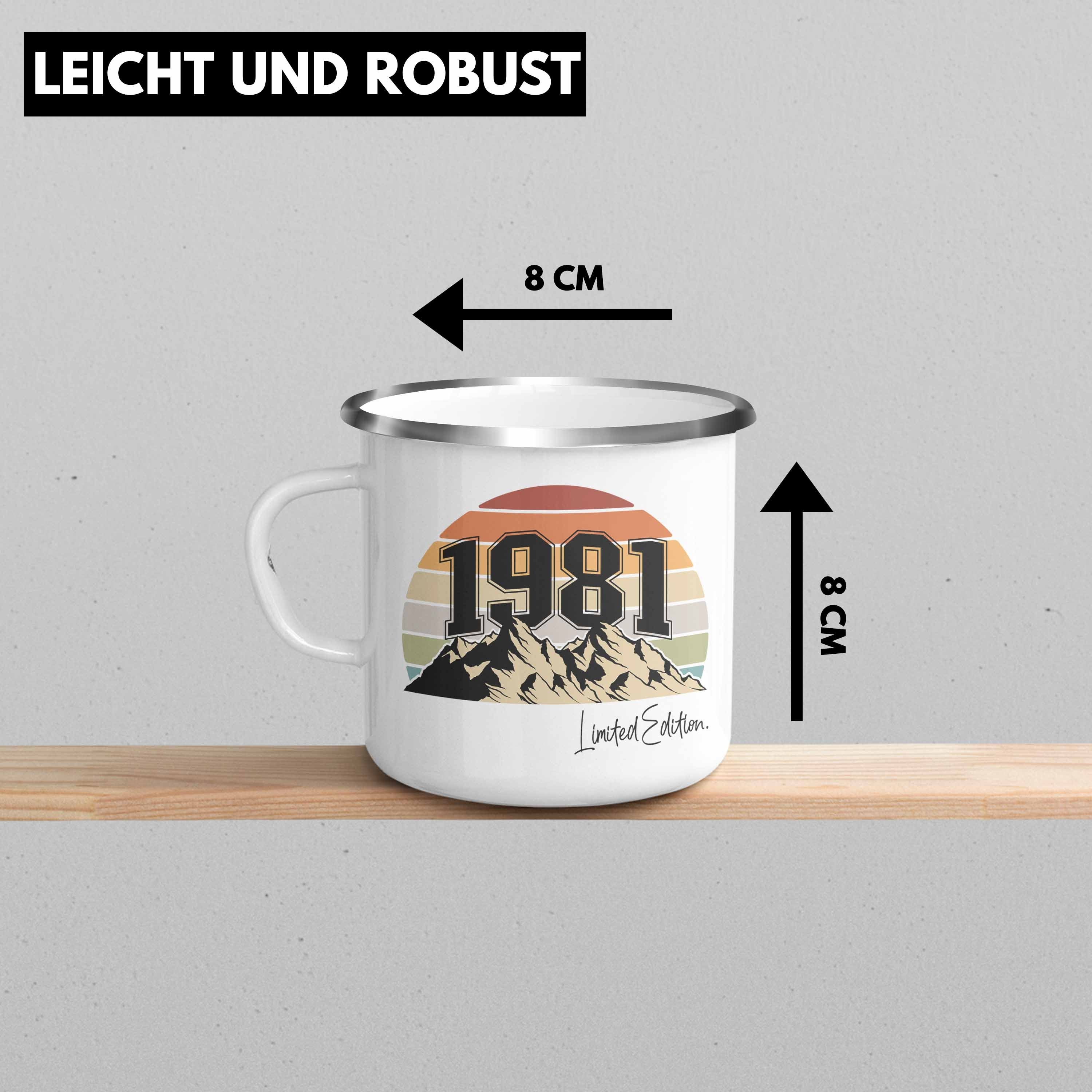 Männer 40er Trendation Geschenk Trendation Geschenkidee Silber Geschenke Frauen - Lustig Mann Mutter Emaille Tasse 40 Thermotasse Geburtstag 40. Vater Frau