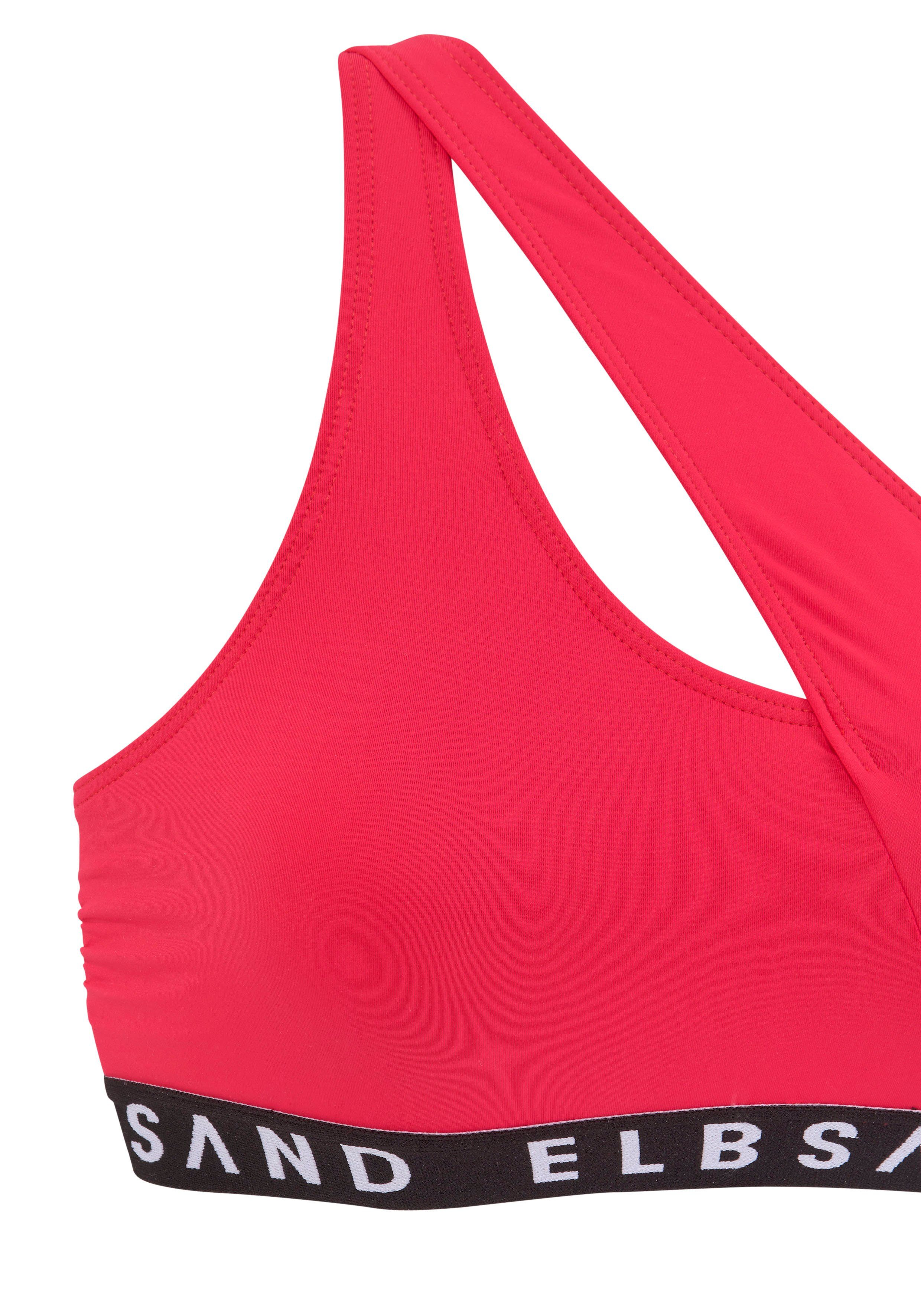 Elbsand Bustier-Bikini mit Markenschriftzügen in Kontrastfarbe