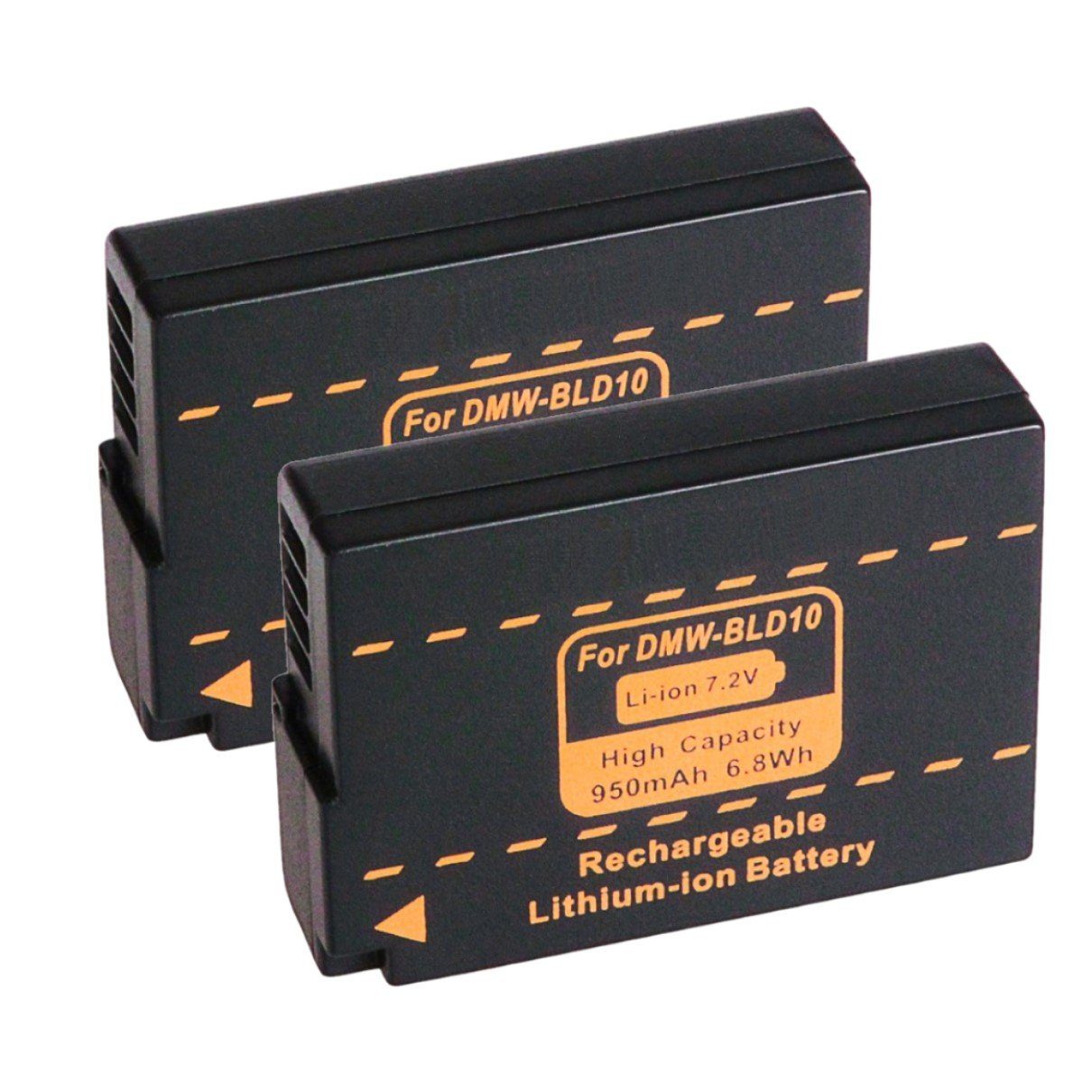 Passform GOLDBATT inklusive Überhitzungsschutz für maßgefertigte GF2 Akkus (7,2 den BLD10E Panasonic durch St), Akku Ersatzakku mAh 100% BLD10 2x V, Kamera-Akku 950 Original mit 2 kompatibel DMC-GF2