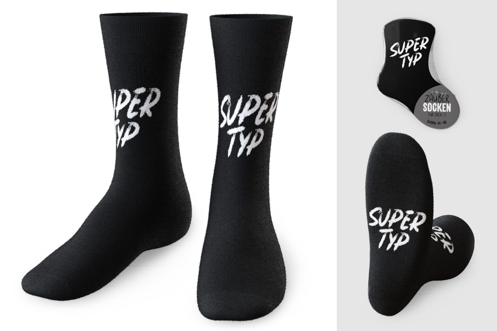 Socken Herren Socken Zaubersocken Gr 41-46 Männer-Geschenk la vida Supertyp