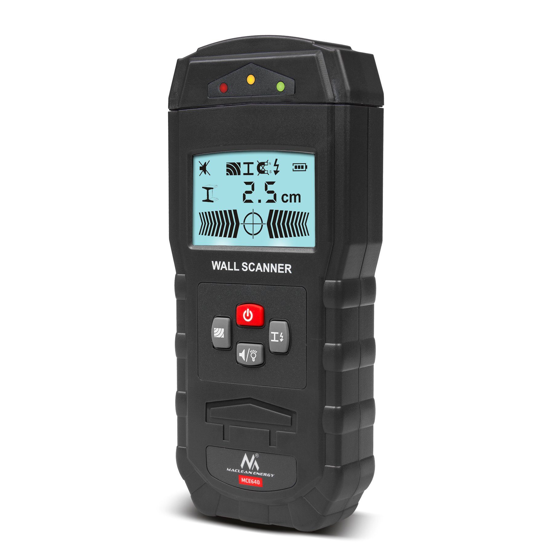 Maclean Metalldetektor MCE640, Ortungsgerät Metalldetektor Wand Scanner Detektor