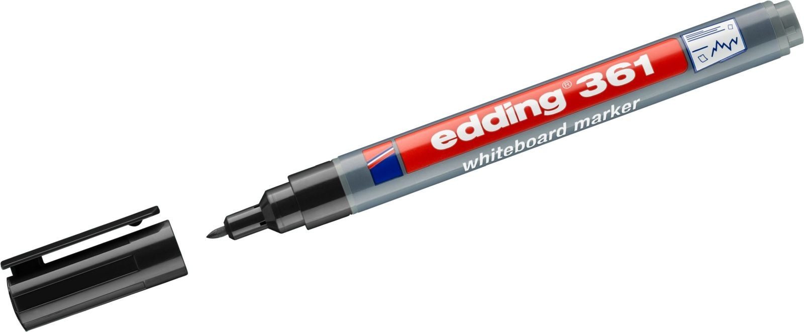 edding Whiteboard Marker Whiteboardmarker edding 361 nachfüllbar 1mm schwarz