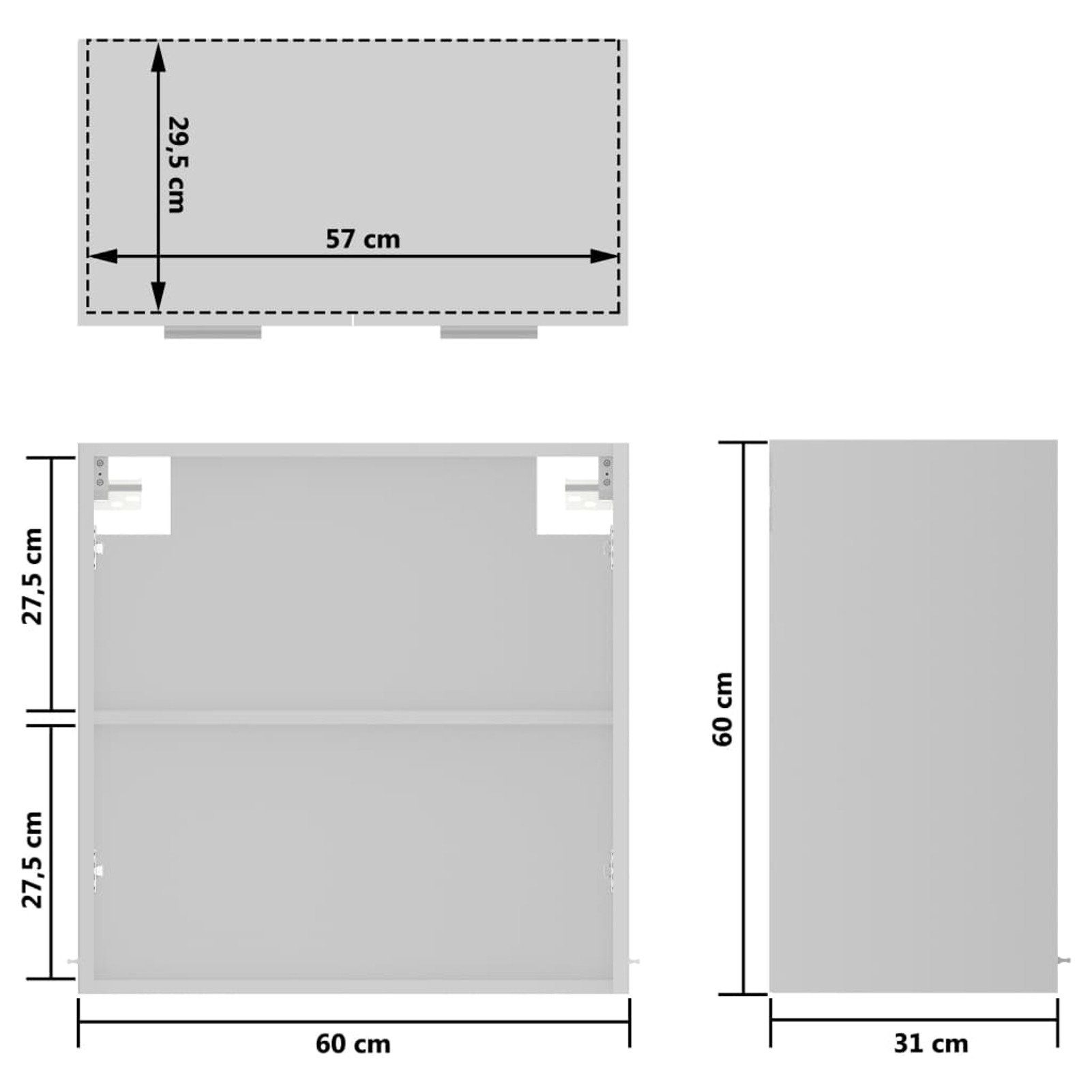 Mehrzweckschrank vidaXL Weiß