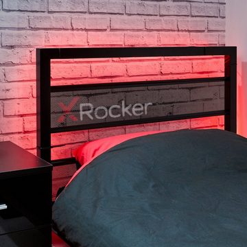 X Rocker Multimediabett Basecamp Gaming Metall Bett mit TV-Halterung für Kinder & Jugendliche