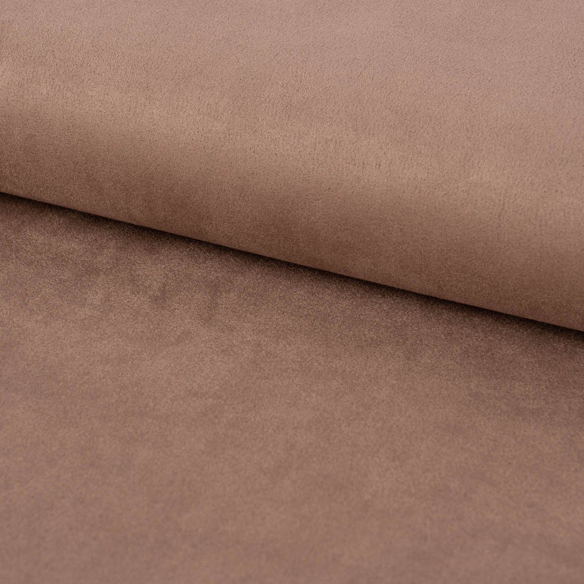 SCHÖNER LEBEN. Stoff Bekleidungsstoff Meterware Stretch Wildlederimitat einfarbig taupe