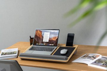 RICOO Laptoptisch LA0035, Laptop-Kissen mit Mauspad Laptop-Ständer Notebook Knietablett Holz