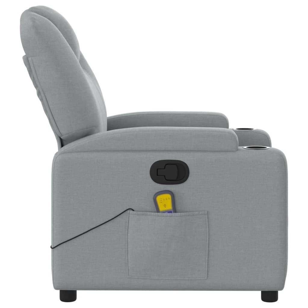 Stoff Sessel vidaXL Hellgrau (1-St) Massagesessel