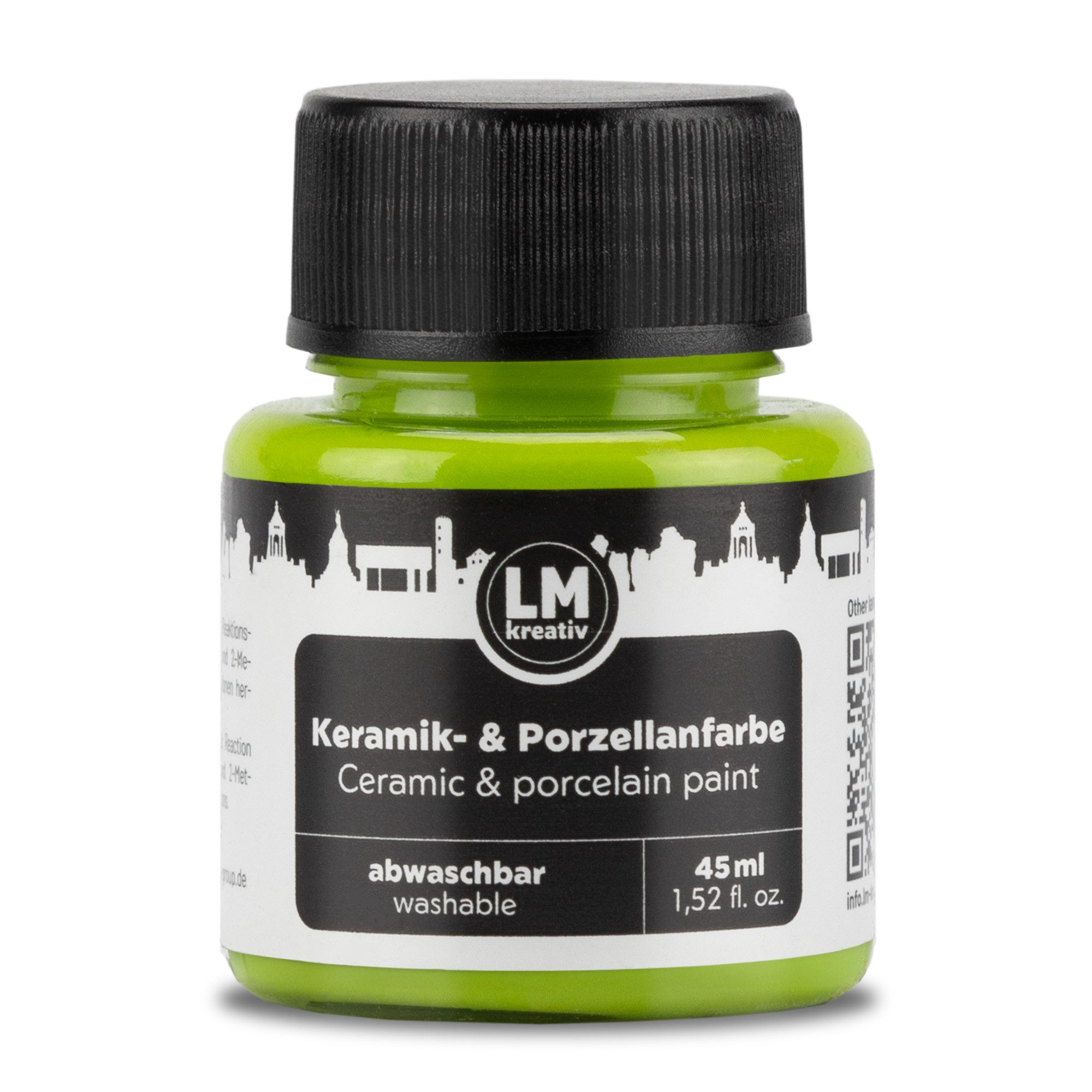 LM-Kreativ Porzellanfarbe Keramik- & Porzellanfarbe zum Bemalen von Porzellan, Keramik & Glas, für Porzellan, Keramik & Glas, wasserbasiert, gut deckend, mischbar
