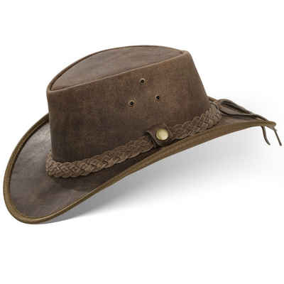 BLACK FOREST FOX Cowboyhut »TEXAS Unisex Western Reiten Cowboy Hut« Vintage Brown Größe L