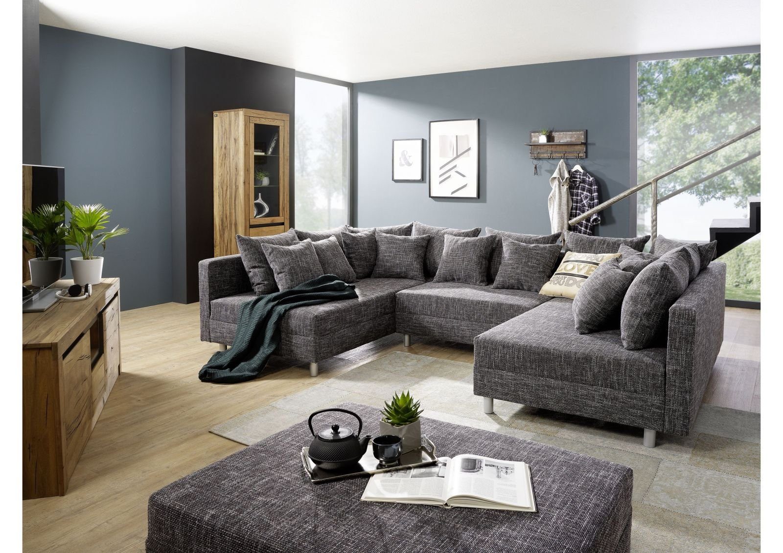 Massivmoebel24 Wohnlandschaft MAIA XXL, große Couch, Sofa Garnitur für