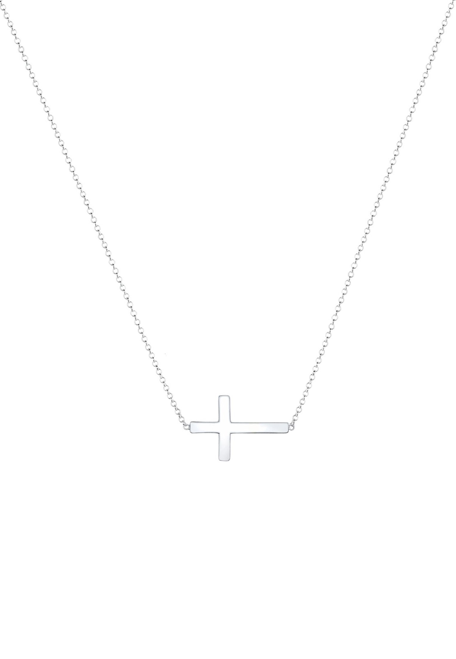 Kommunion Elli Sterling 925 Silber Kette mit Anhänger Faith Kreuz