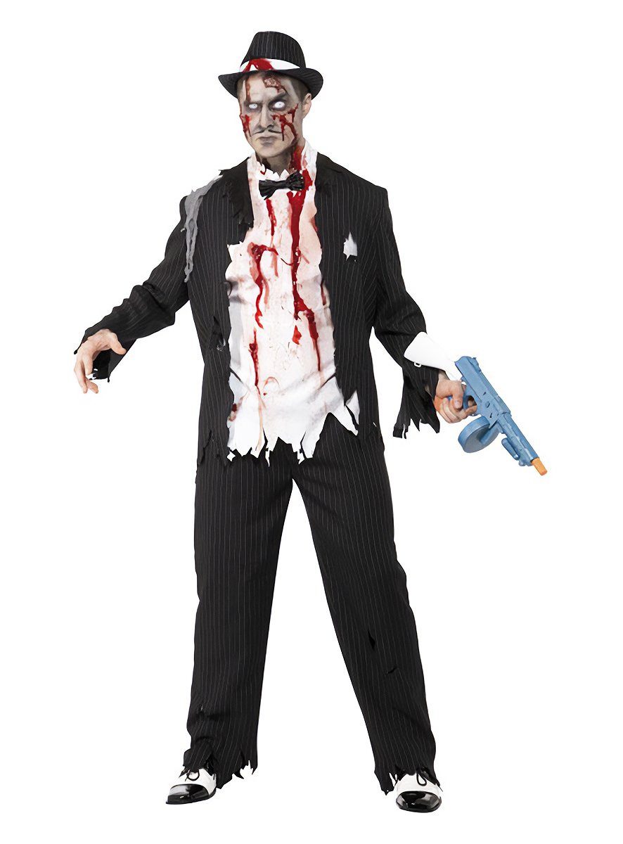 Smiffys Zombie-Kostüm Zombie Gangster Kostüm - für Halloween Fasching