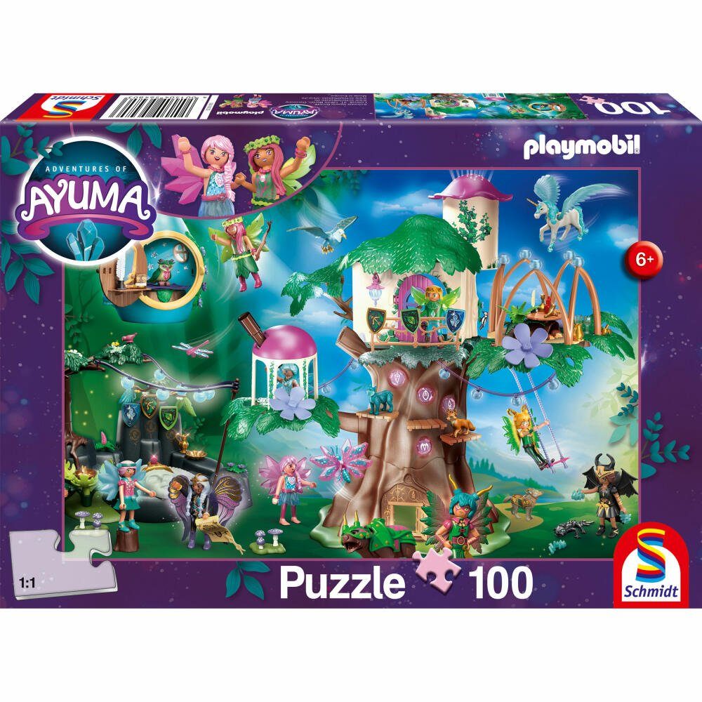 Schmidt Spiele Puzzle Playmobil Ayuma Feenwald magische Teile, 100 100 Puzzleteile Der