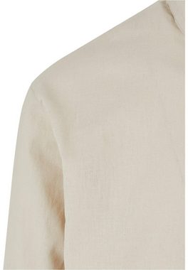 URBAN CLASSICS Langarmhemd Urban Classics Herren Cotton Linen Stand Up Collar Shirt (1-tlg)