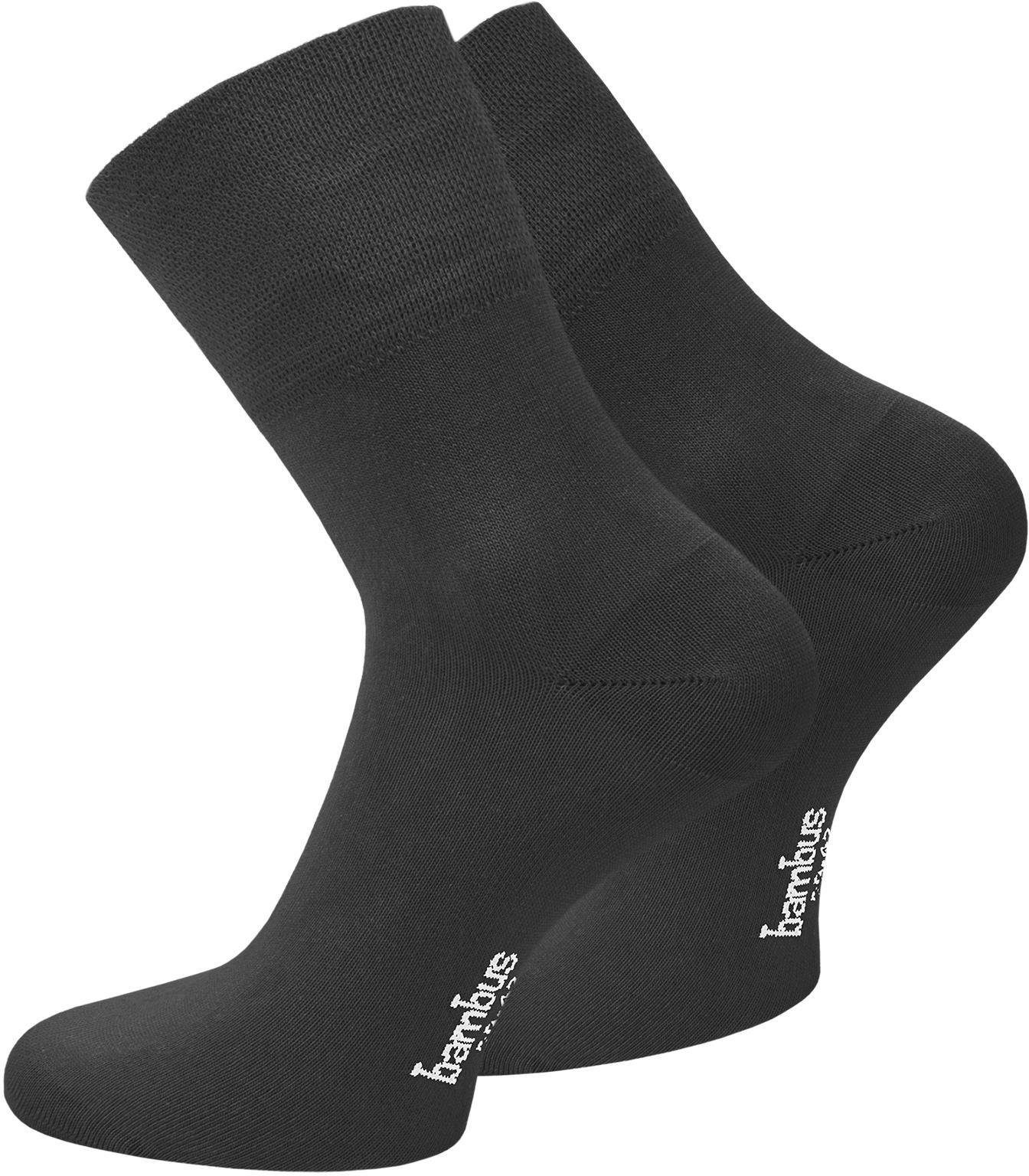 Kurzschaft Schwarz 6 (6er-Set, Paar) 6 Paar Bambus-Gesundheitssocken Basicsocken seidenweich Viskose normani durch