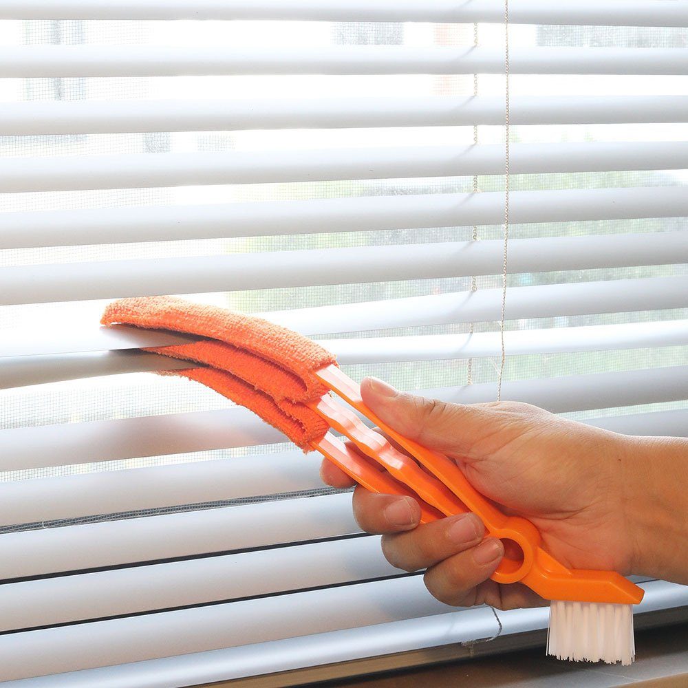 Drahtbürste Verwendungszweck Blusmart Doppeltem Mit Fensterspalt-Reinigungsbürste orange