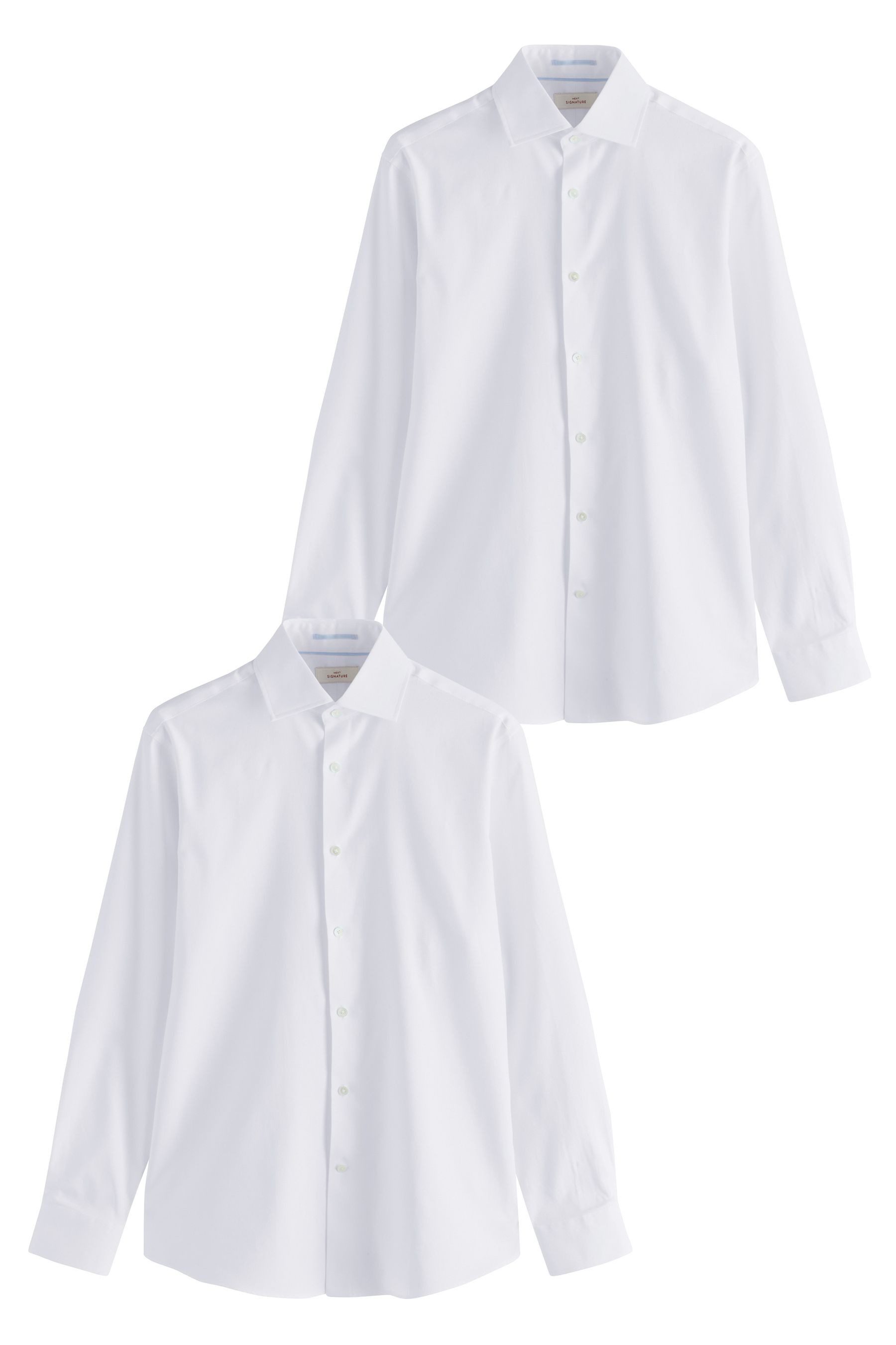 Langarmhemd Signature Slim Fit Langarmhemd Baumwolle 2er-Pack