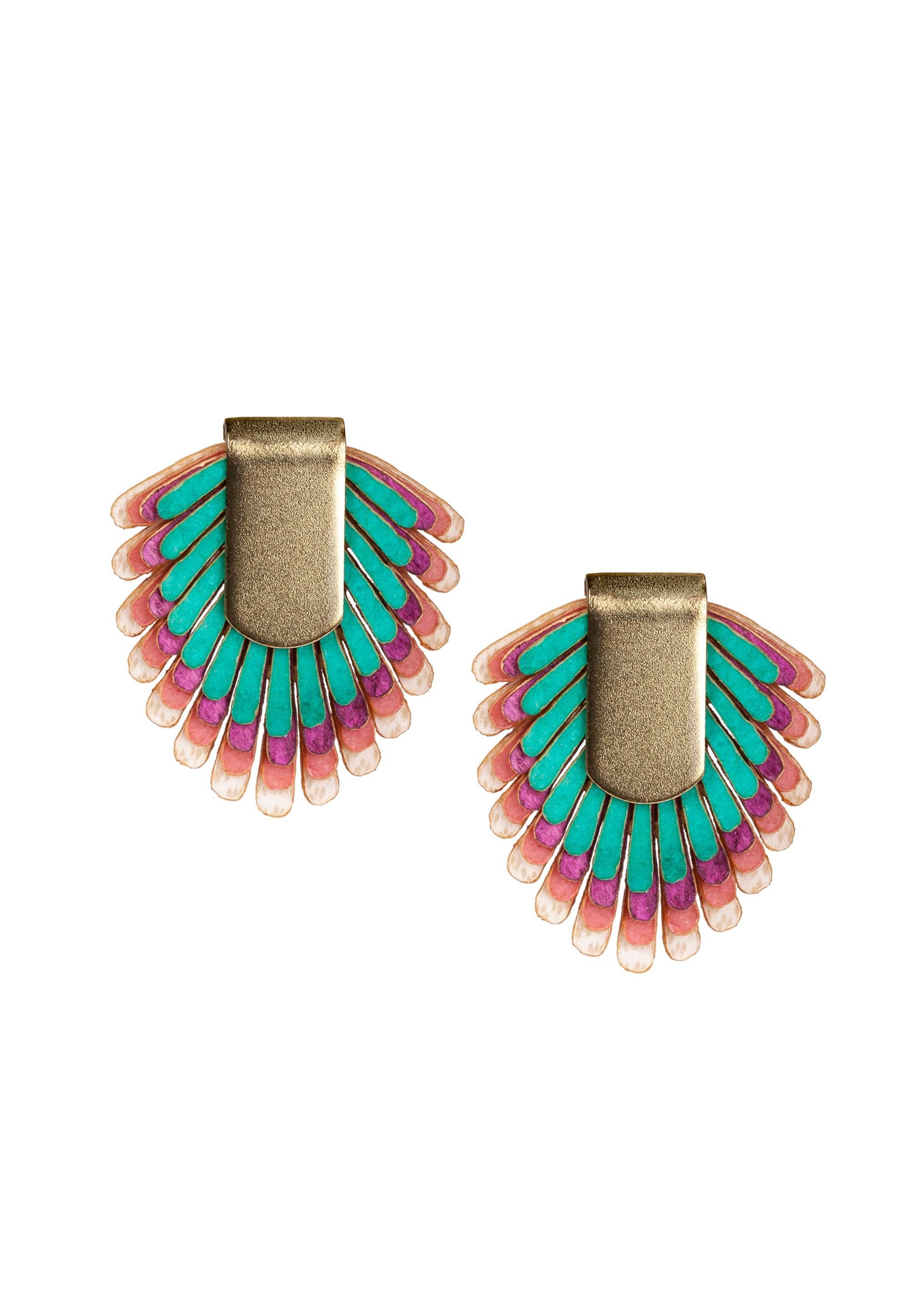 GRETCHEN Paar Ohrstecker Pam Pem Earring Stud, aus buntem Pergament