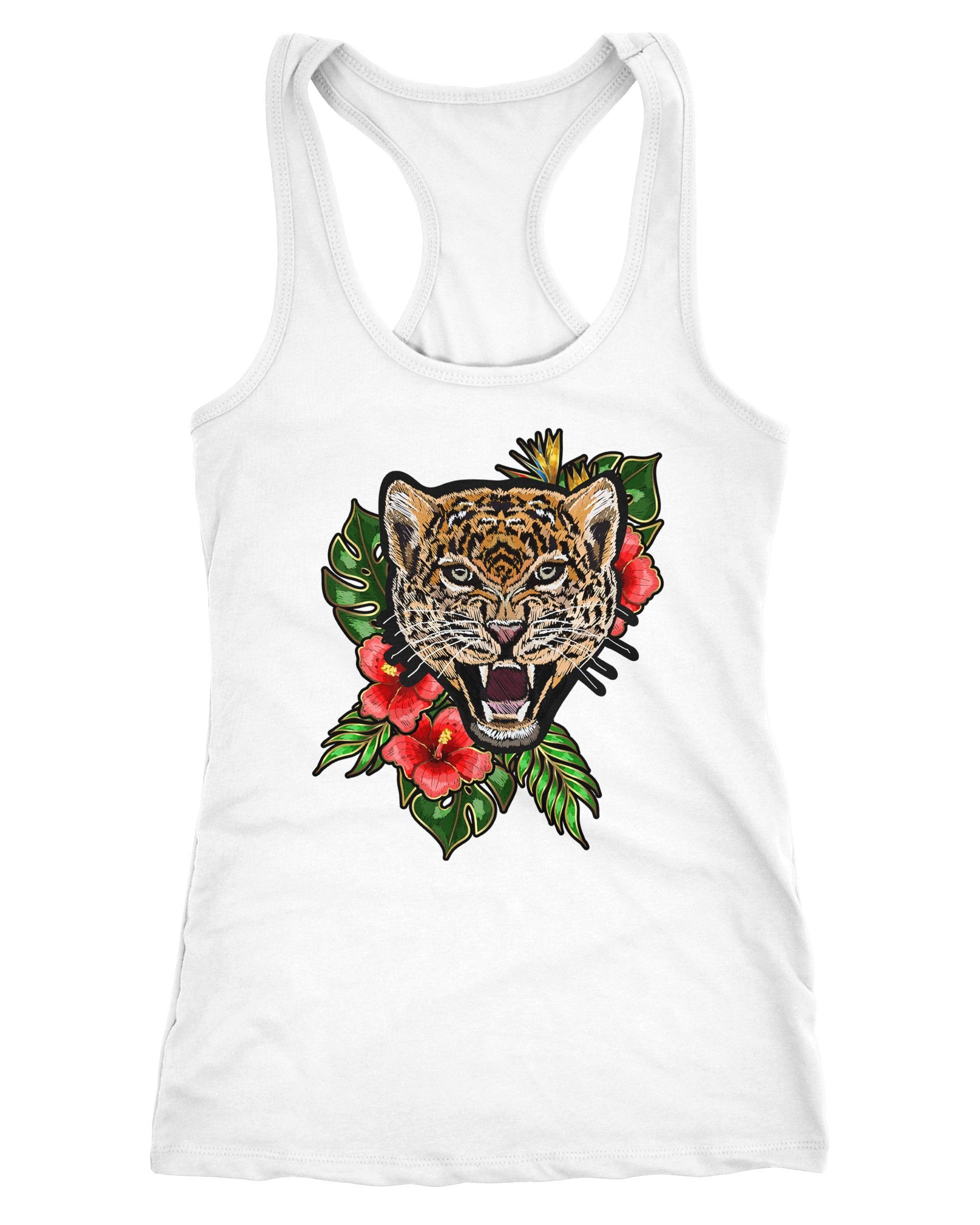 Neverless Tanktop Damen Tank-Top Tiger Patch günstig online kaufen
