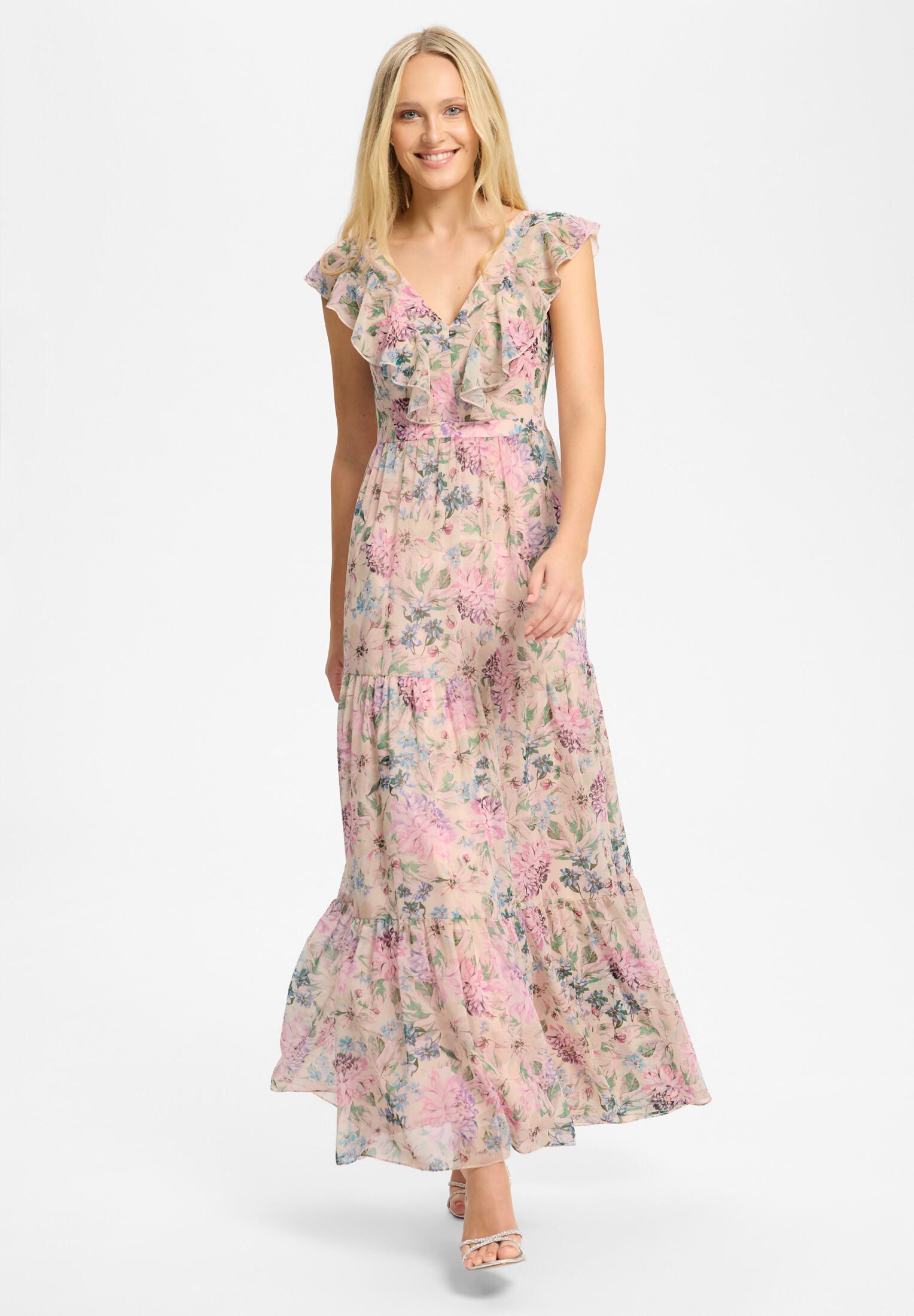 SWING Abendkleid Taillierter Schnitt mit fließendem Rockteil