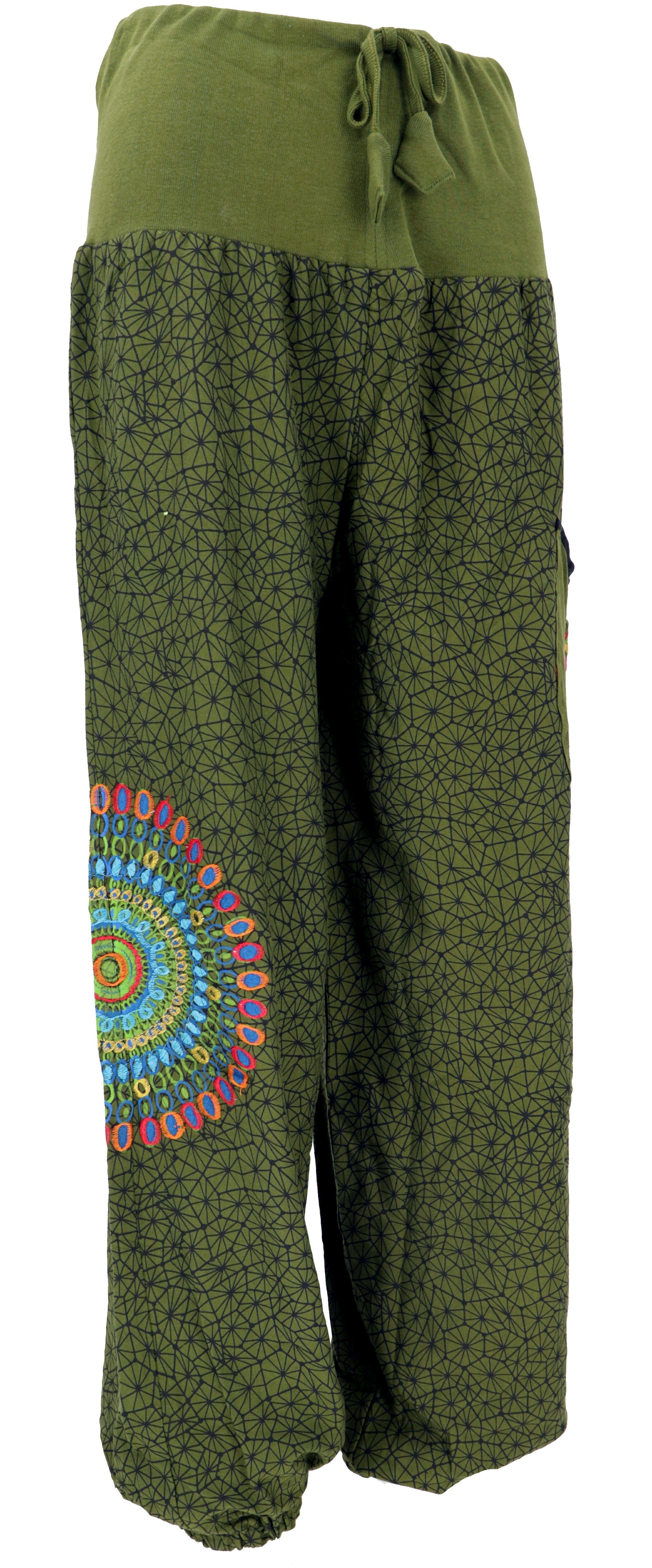 Guru-Shop Relaxhose Weite Pluderhose mit breitem Bund und.. Ethno Style, alternative Bekleidung – Bild 4 von 5