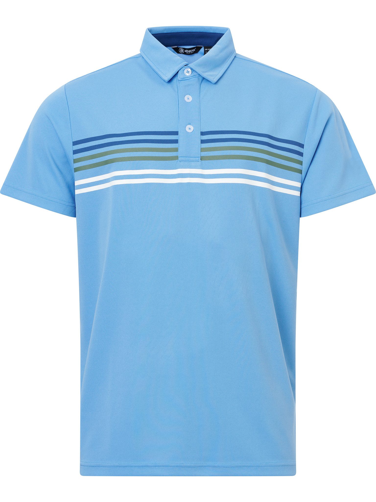 Poloshirt Abacus Golf Polo Telford Hell Blau-Gemustert Herren
