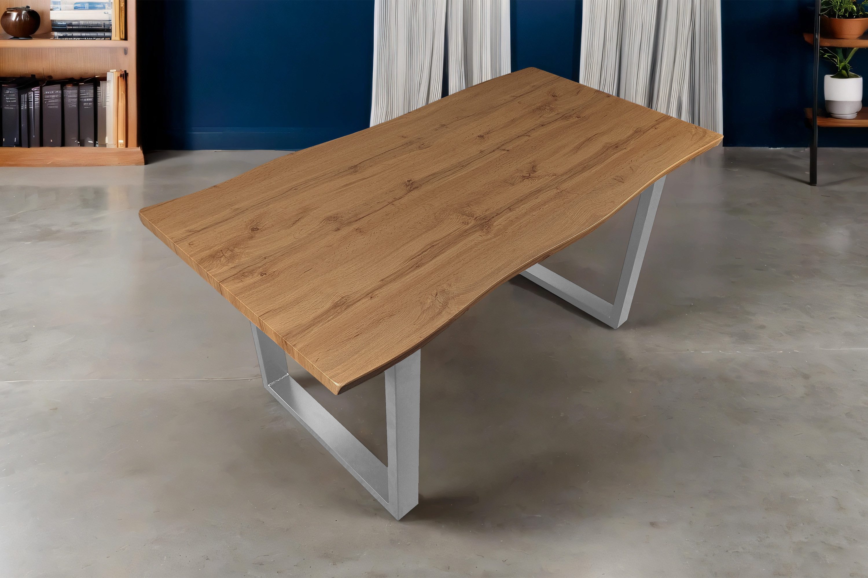 SAM® Esstisch Thora, verschiedene Holz-Optiken, U-Metallgestell, günstig online kaufen