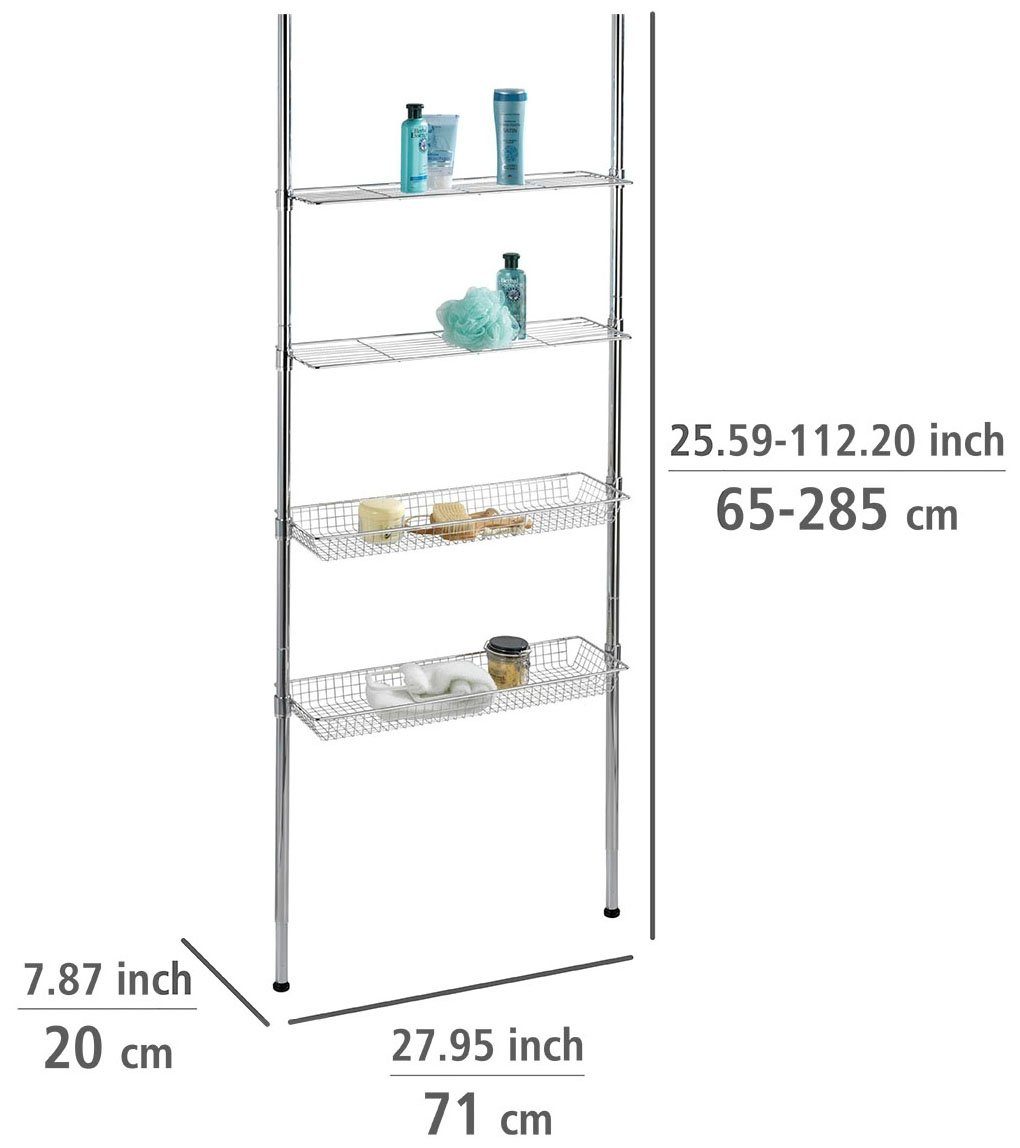 Ellera Badregal Ablagen, Körbe WENKO 2 Teleskopregal, 2