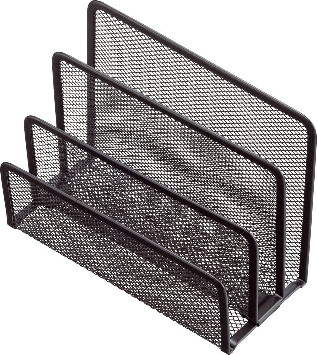 Briefablage Briefständer Mesh Metall schwarz.