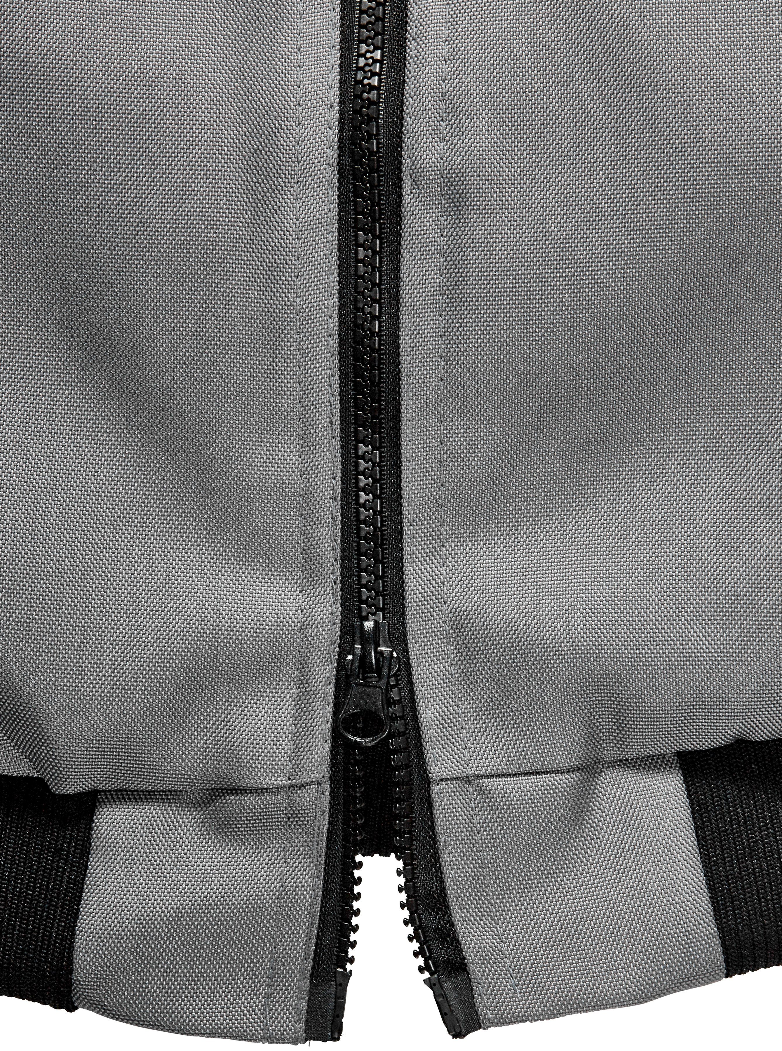Reflexelemente Arbeitsjacke grau-schwarz more safety& Extreme