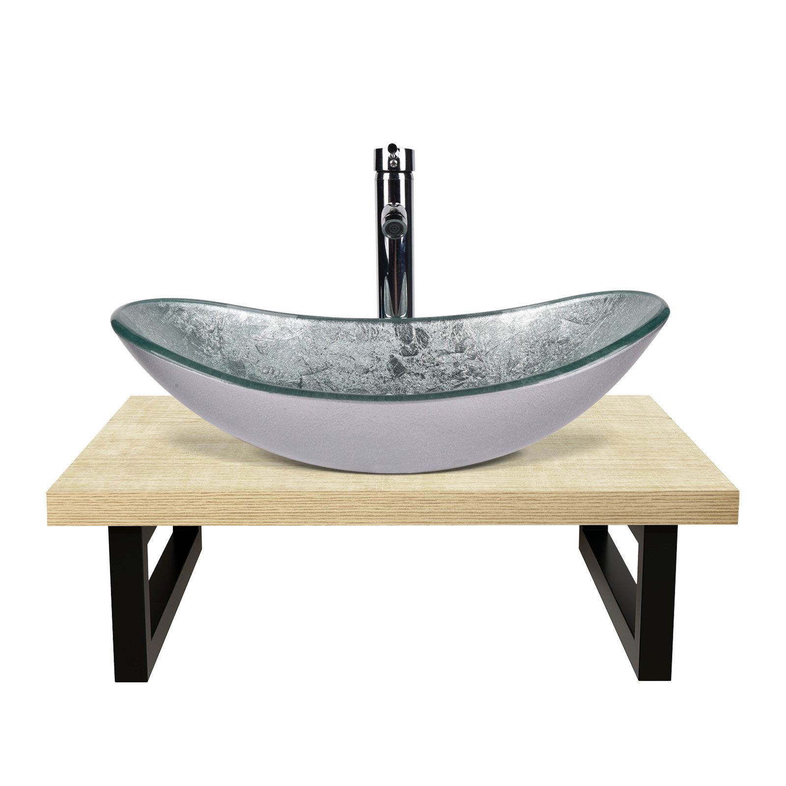 Puluomis Badmöbel-Set Badezimmerschrank Waschbeckenunterschrank Set, Wascht günstig online kaufen